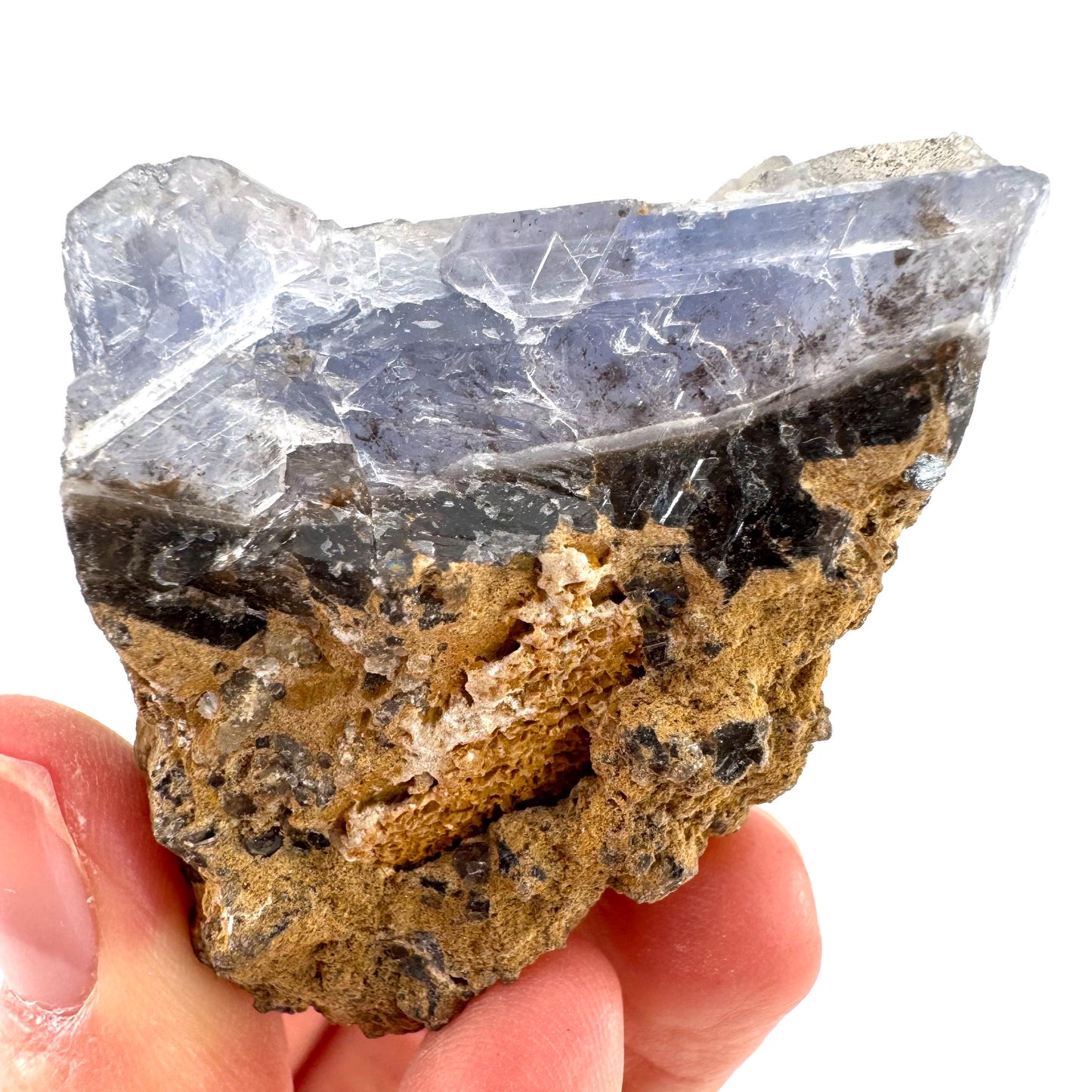 Blue Fluorite (Pakistan) | blue fluorite crystal cluster, mineral specimen