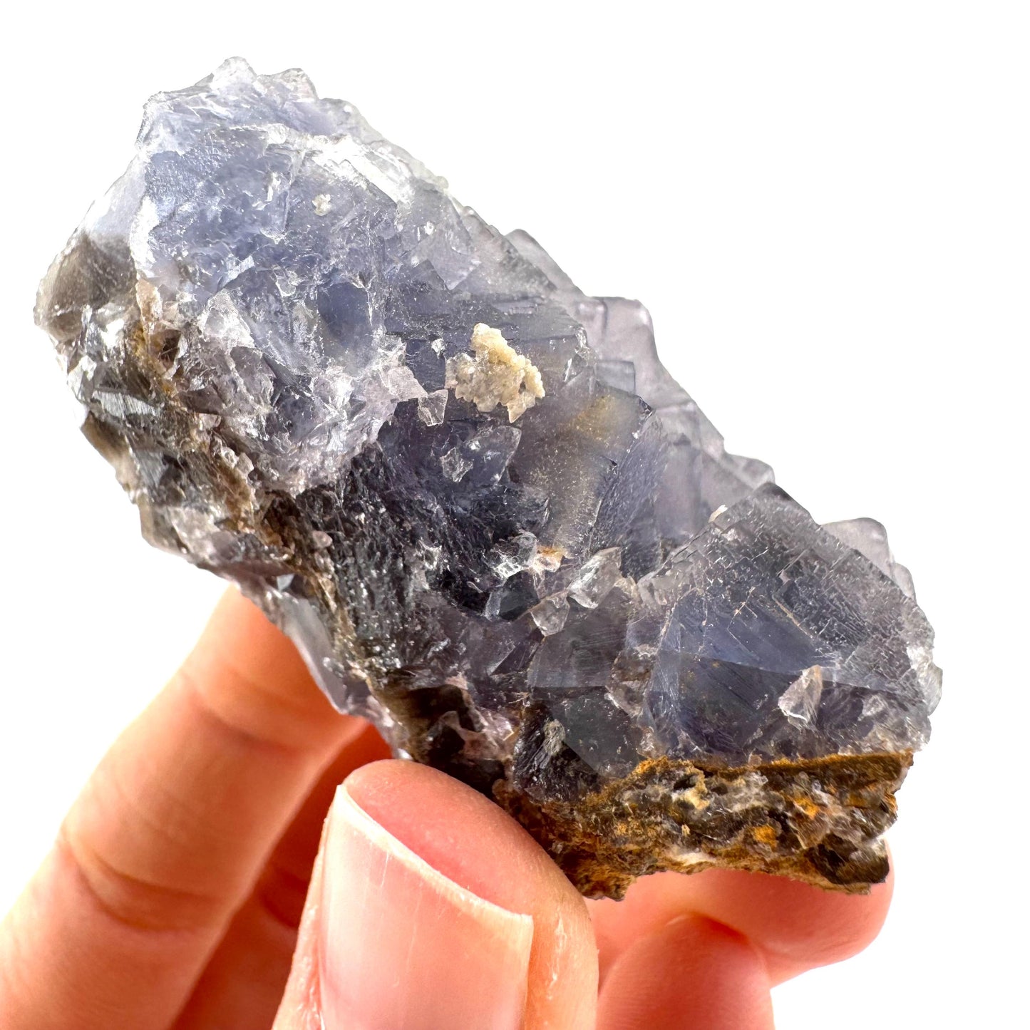 Blue Fluorite (Pakistan) | blue fluorite crystal cluster, mineral specimen