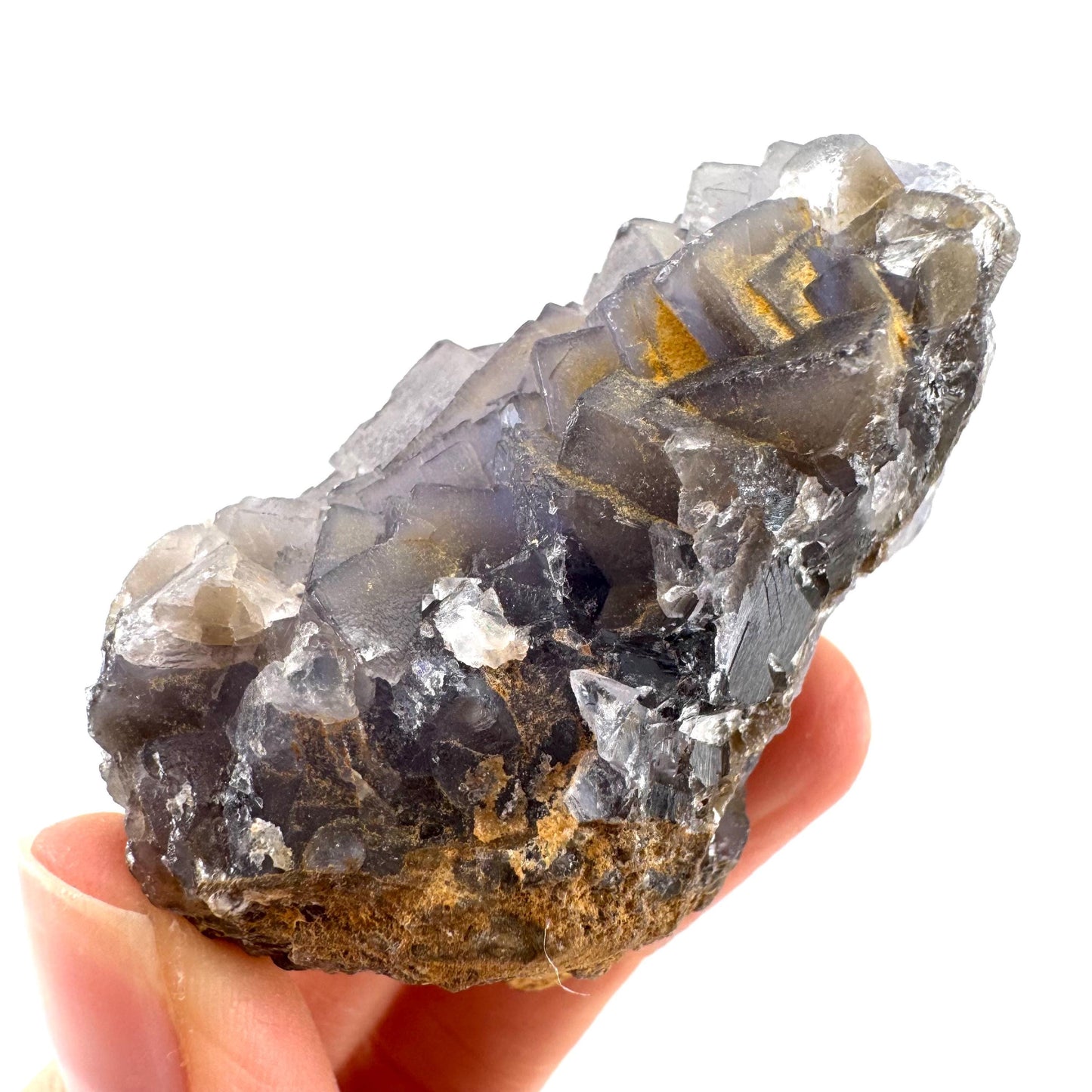 Blue Fluorite (Pakistan) | blue fluorite crystal cluster, mineral specimen