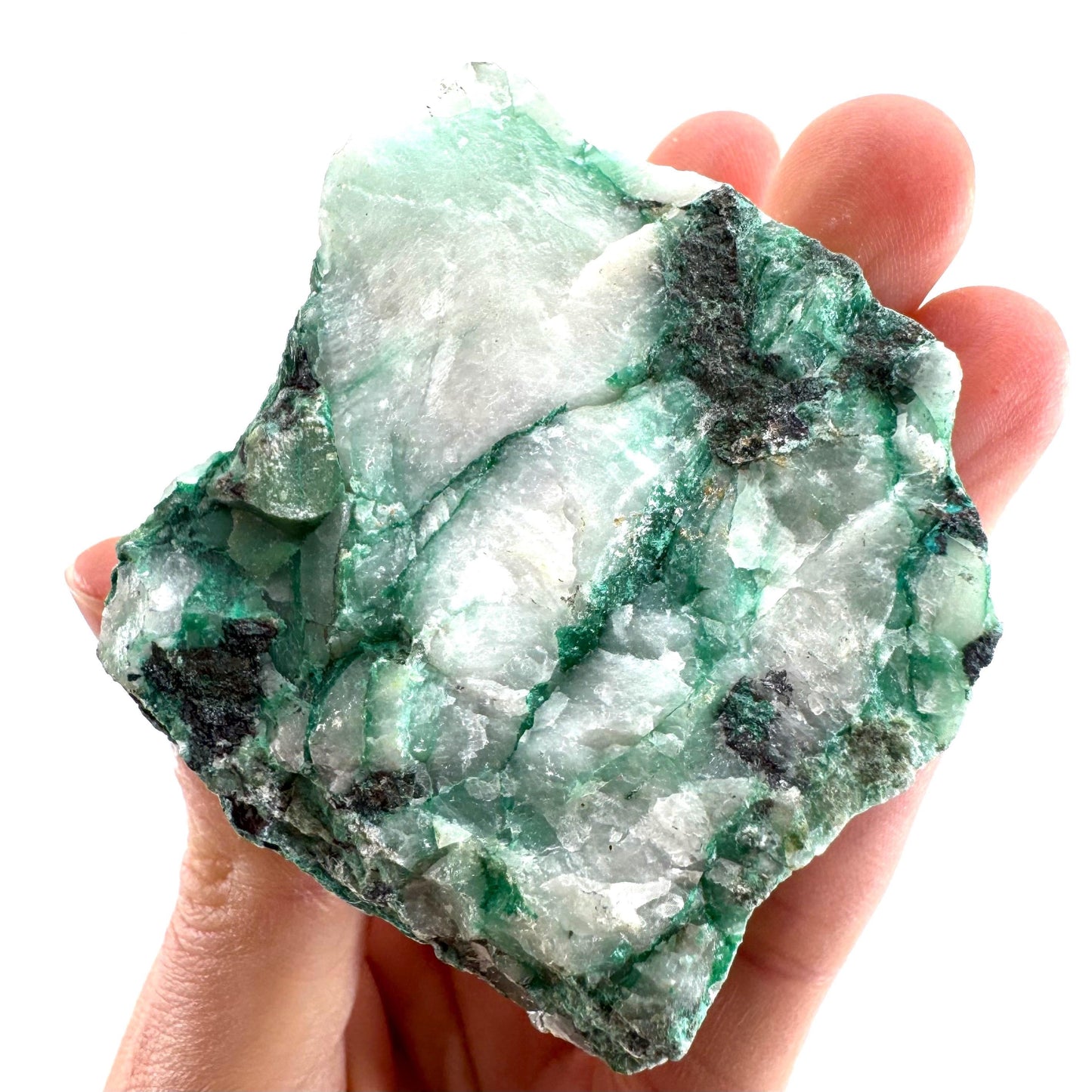 Ajoite in Quartz (South Africa) | raw ajoite, raw crystals, mineral specimen, Ajoite quartz crystal