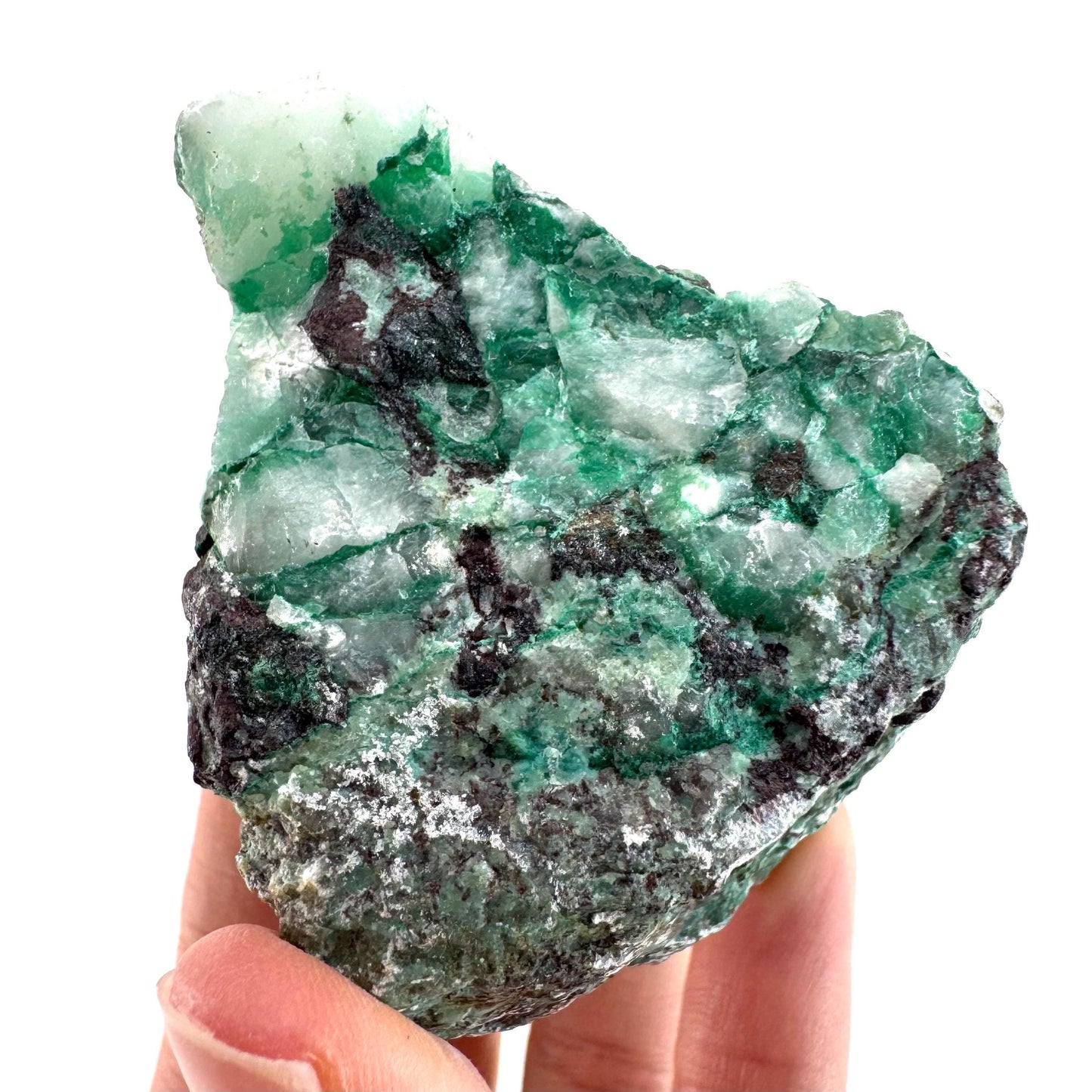 Ajoite in Quartz (South Africa) | raw ajoite, raw crystals, mineral specimen, Ajoite quartz crystal