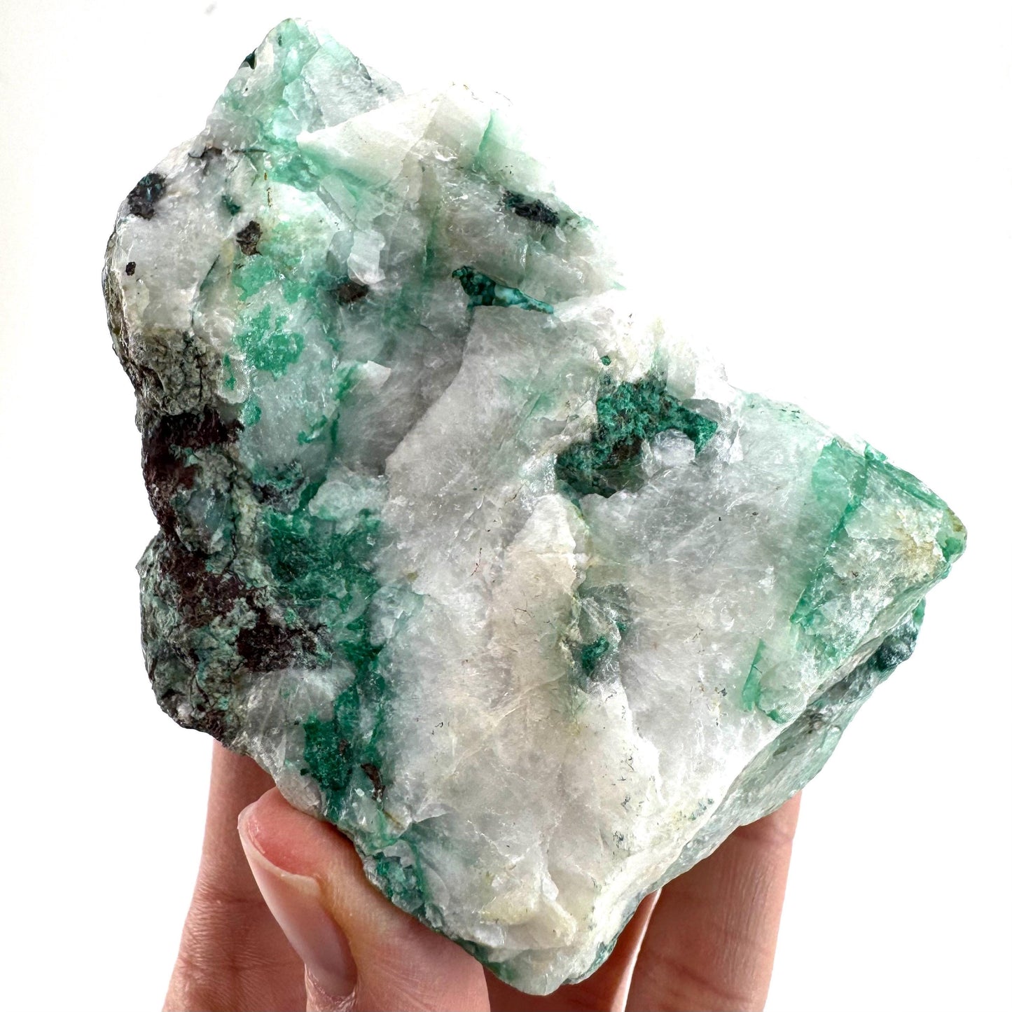 Ajoite in Quartz (South Africa) | raw ajoite, raw crystals, mineral specimen, Ajoite quartz crystal