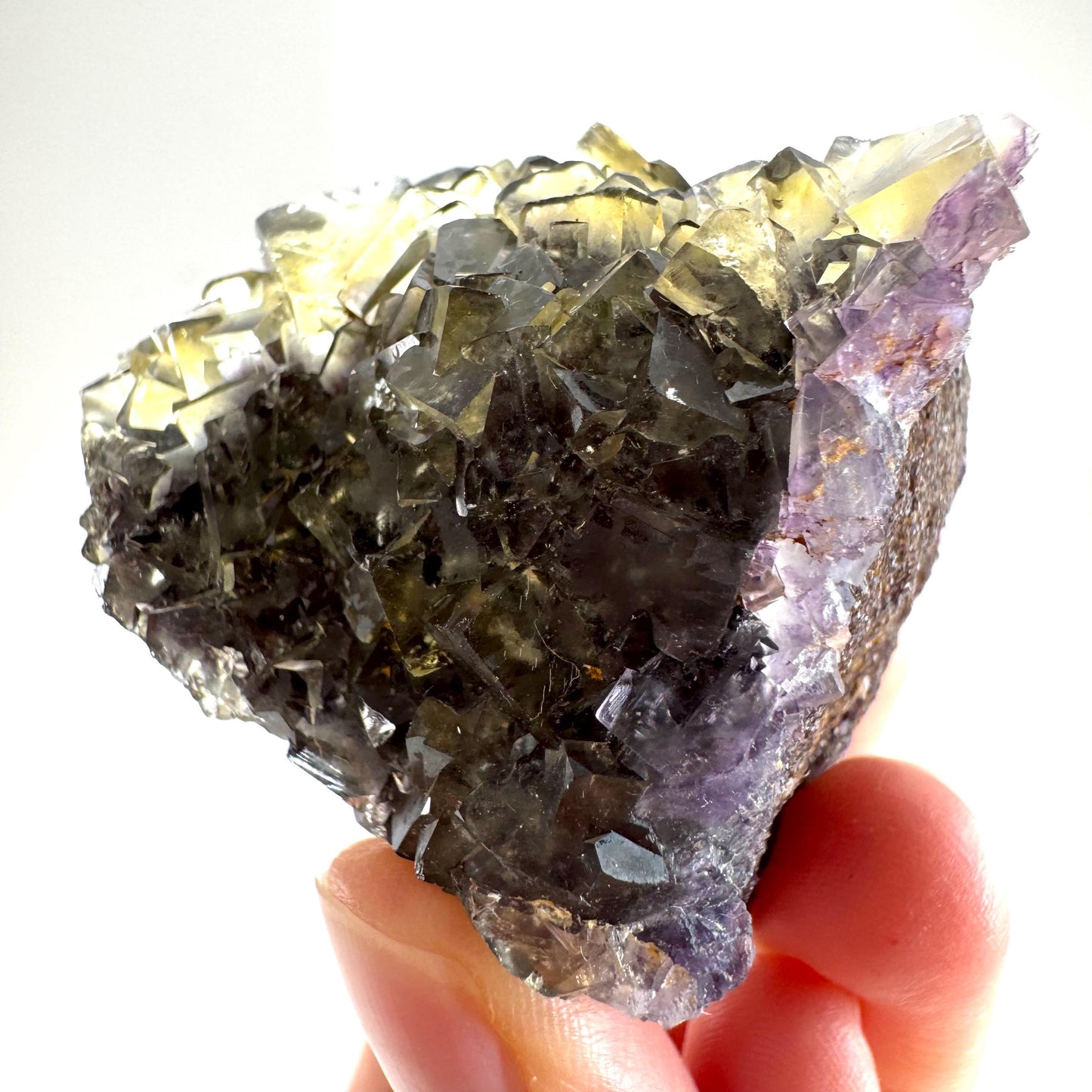 Okorusu Fluorite (Namibia) | “Honey Pocket” fluorite cluster, yellow fluorite crystal, mineral specimen