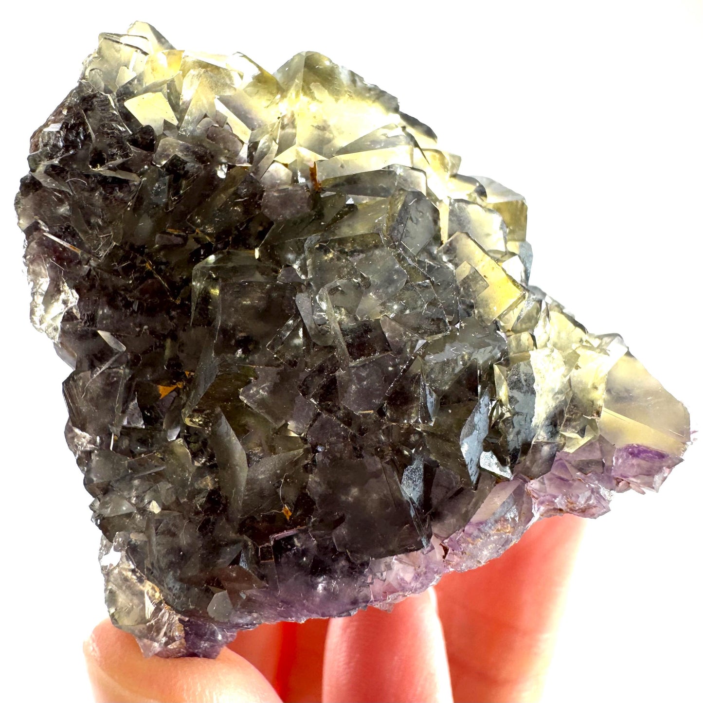 Okorusu Fluorite (Namibia) | “Honey Pocket” fluorite cluster, yellow fluorite crystal, mineral specimen