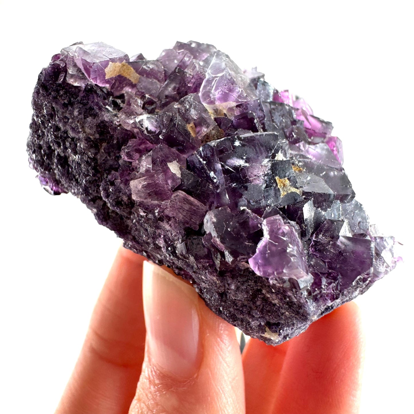 Okorusu Fluorite (Namibia) | purple fluorite cluster, raw fluorite crystal, mineral specimen