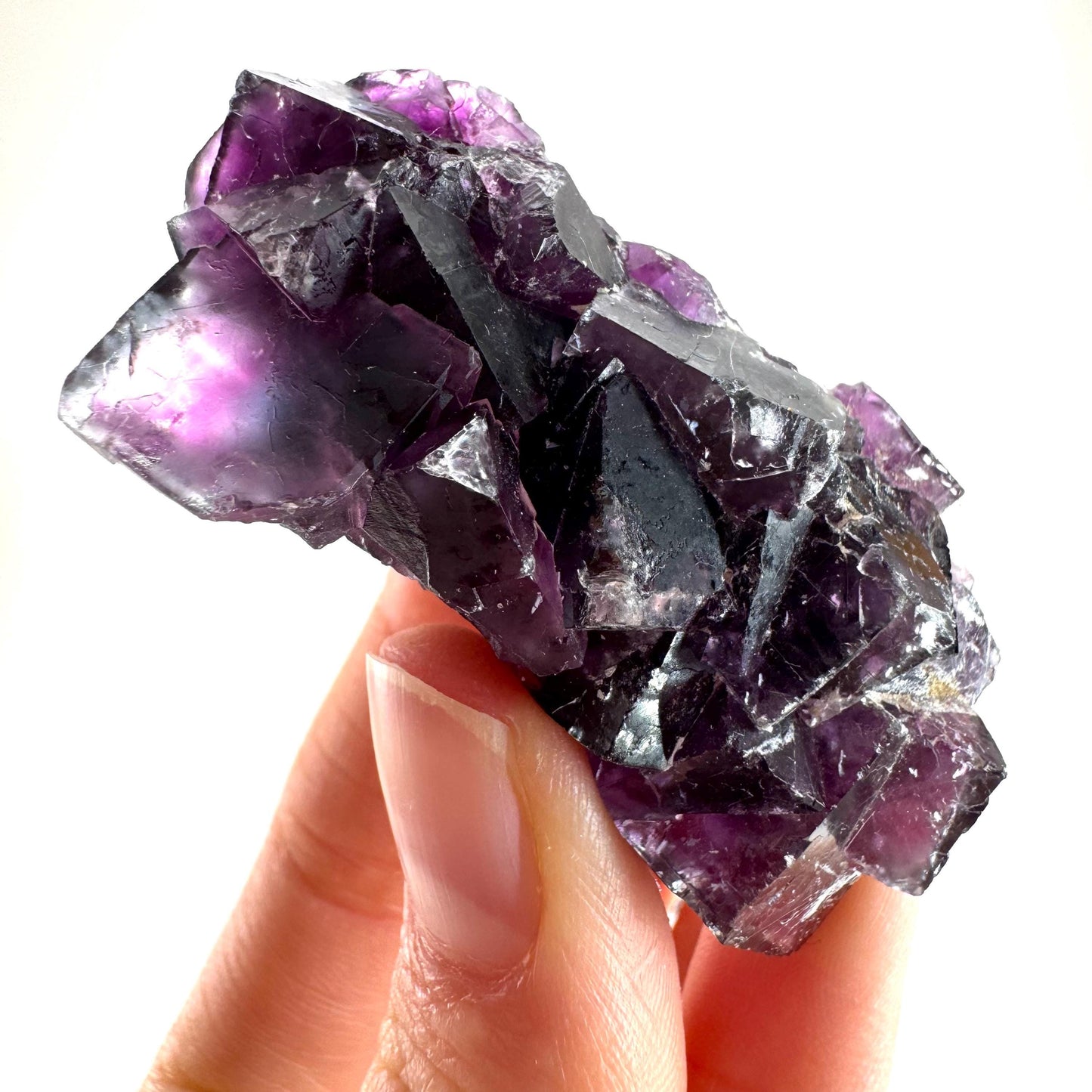 Okorusu Fluorite (Namibia) | purple fluorite cluster, raw fluorite crystal, mineral specimen