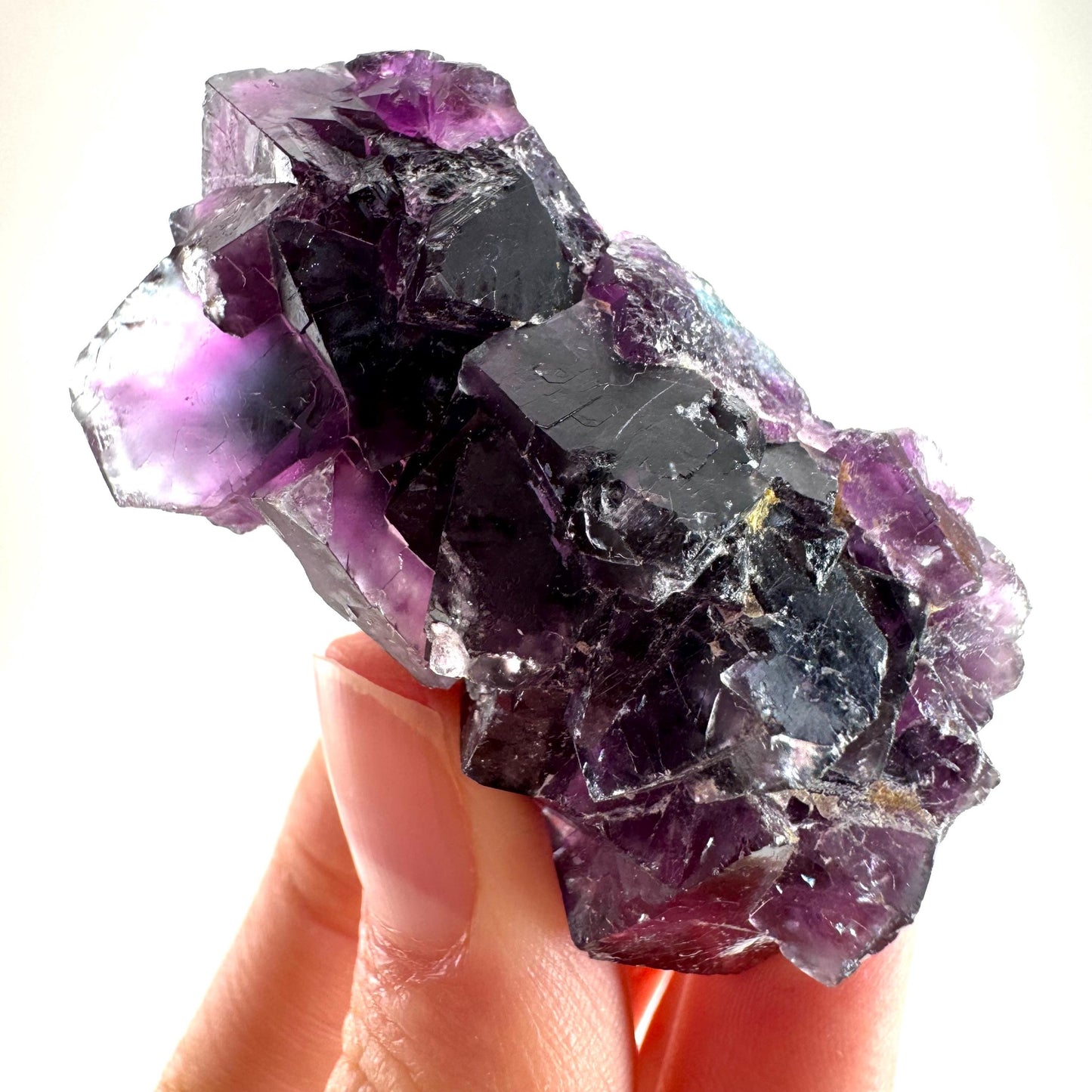 Okorusu Fluorite (Namibia) | purple fluorite cluster, raw fluorite crystal, mineral specimen