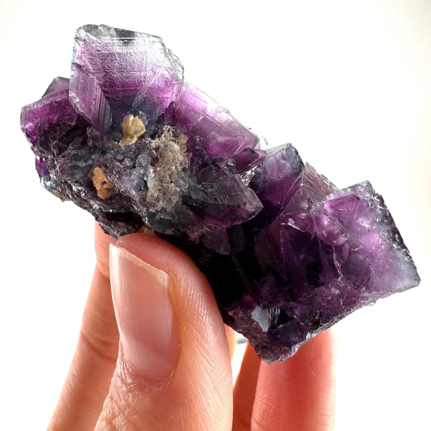 Okorusu Fluorite (Namibia) | purple fluorite cluster, raw fluorite crystal, mineral specimen