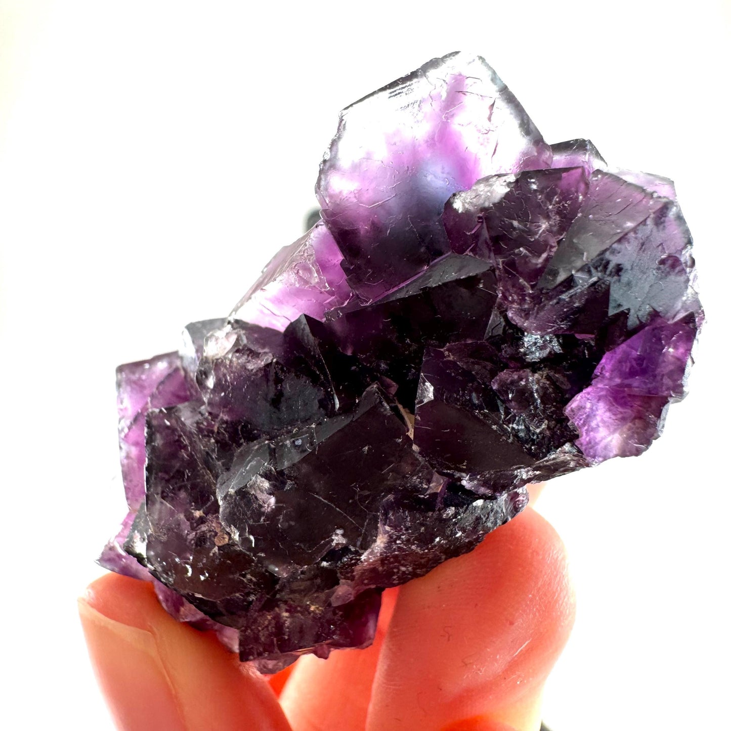 Okorusu Fluorite (Namibia) | purple fluorite cluster, raw fluorite crystal, mineral specimen