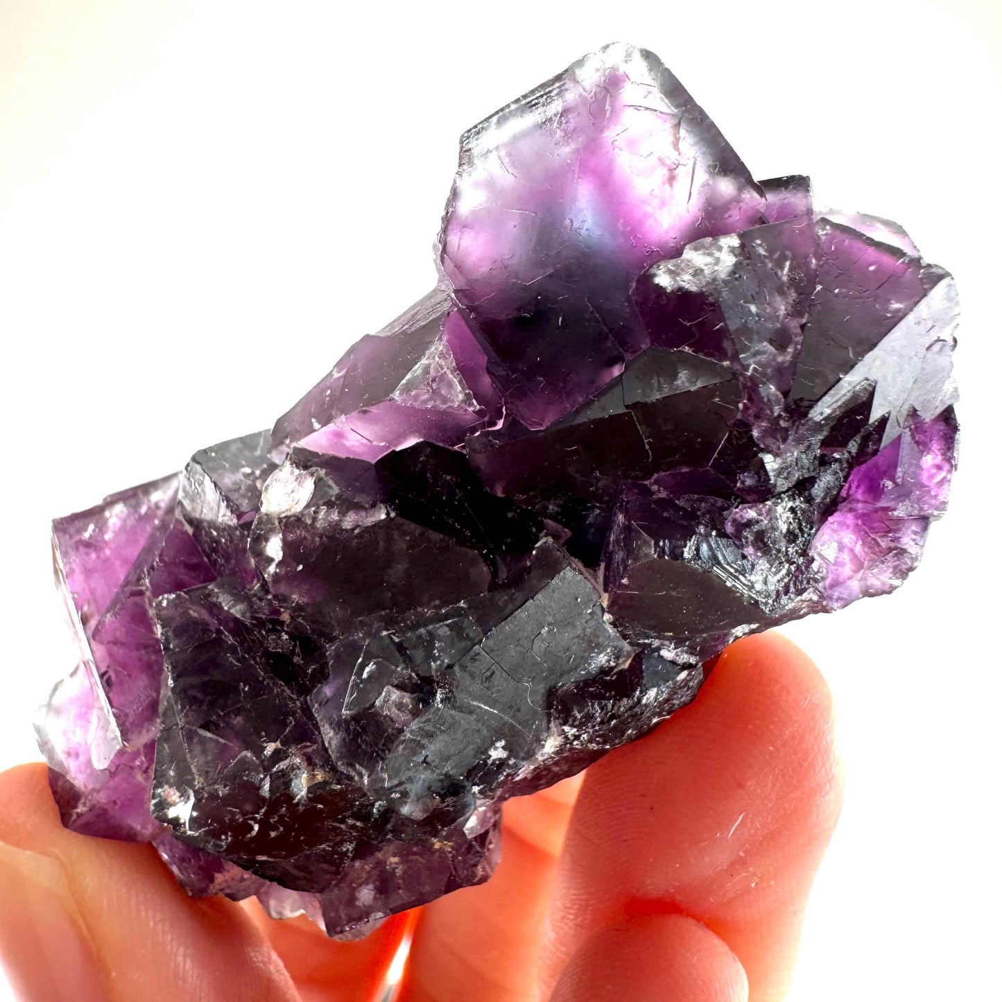 Okorusu Fluorite (Namibia) | purple fluorite cluster, raw fluorite crystal, mineral specimen