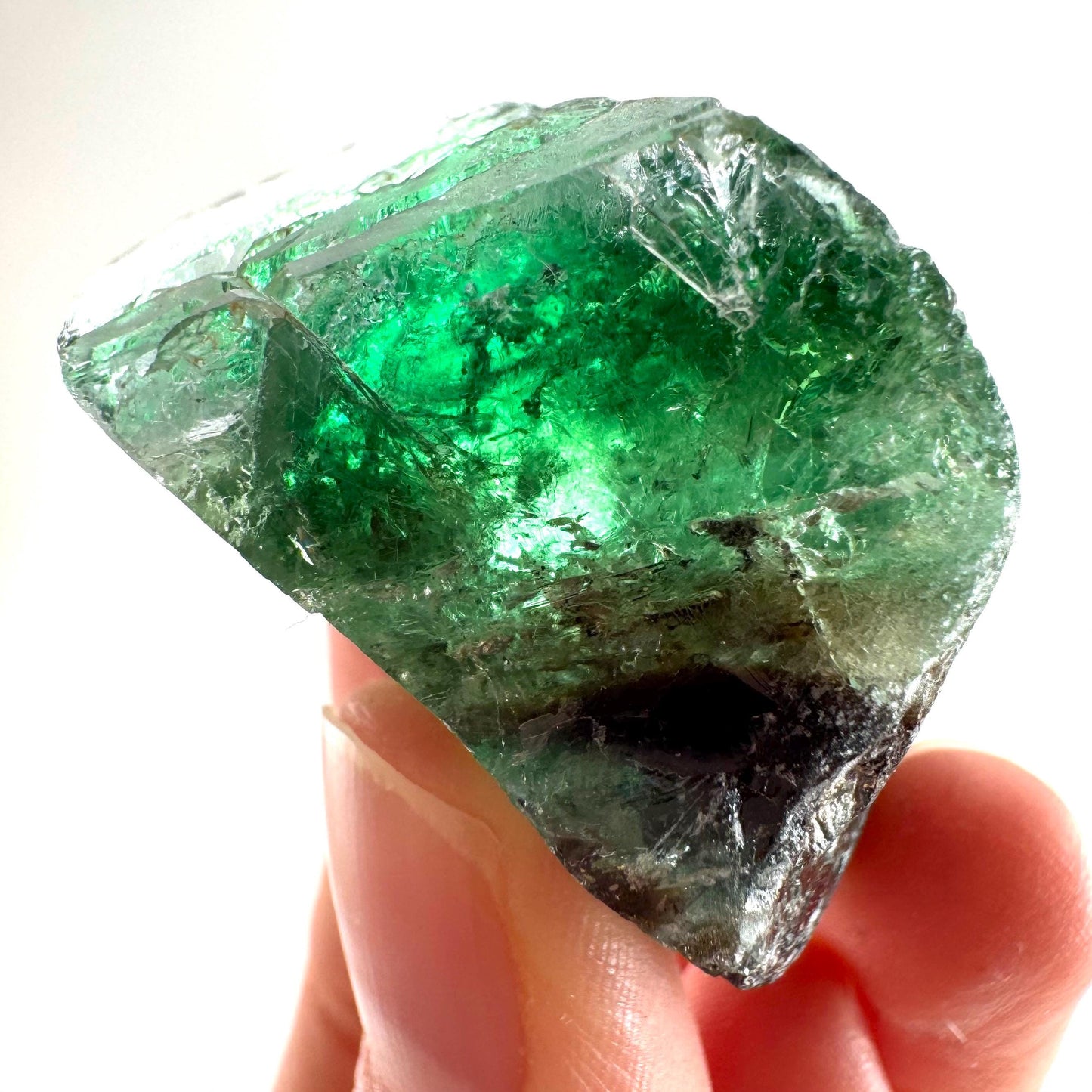Okorusu Fluorite (Namibia) | green fluorite cluster, raw fluorite crystal, mineral specimen