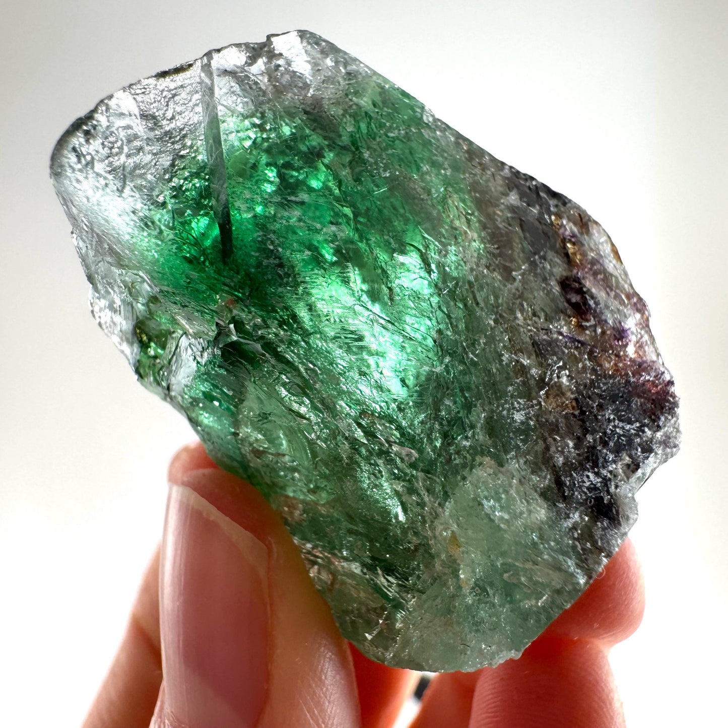 Okorusu Fluorite (Namibia) | green fluorite cluster, raw fluorite crystal, mineral specimen