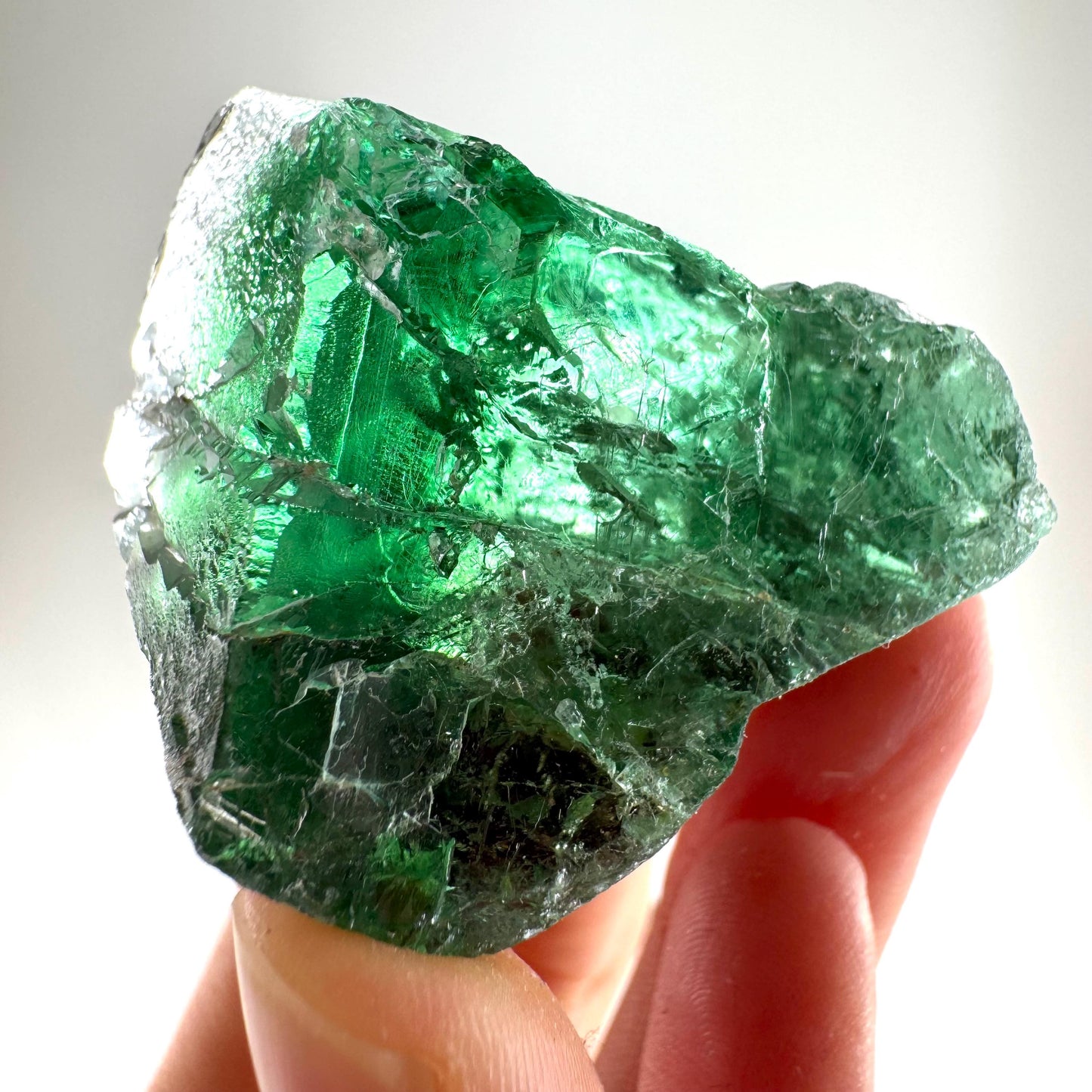 Okorusu Fluorite (Namibia) | green fluorite cluster, raw fluorite crystal, mineral specimen