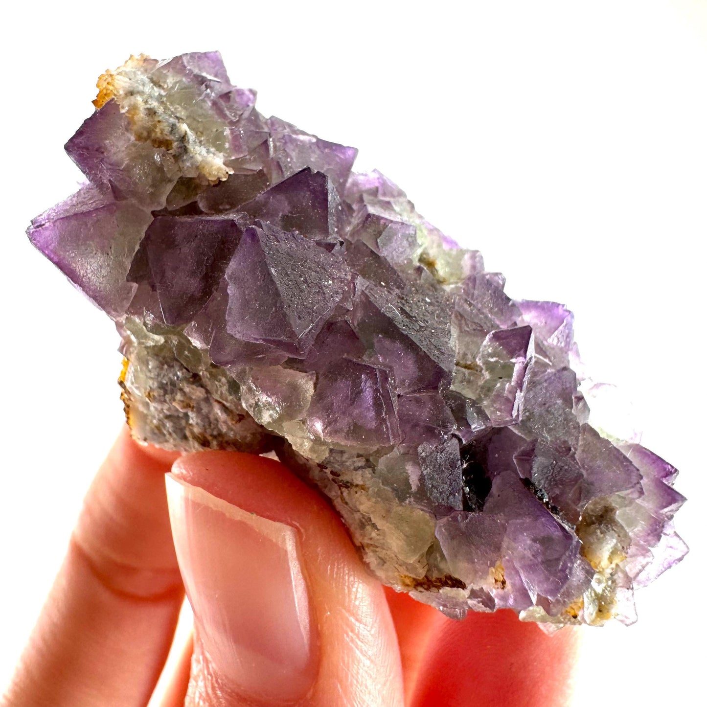 Okorusu Fluorite (Namibia) | purple fluorite cluster, raw fluorite crystal, mineral specimen