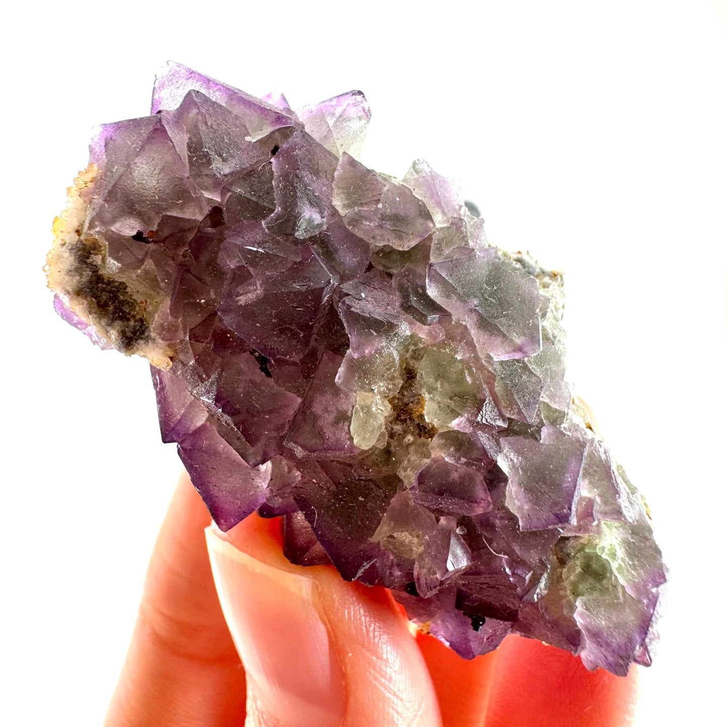 Okorusu Fluorite (Namibia) | purple fluorite cluster, raw fluorite crystal, mineral specimen