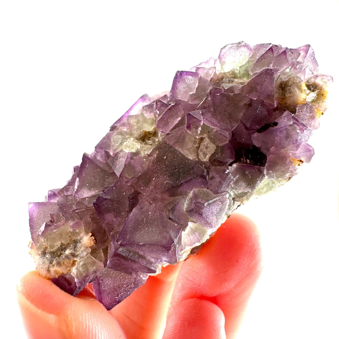 Okorusu Fluorite (Namibia) | purple fluorite cluster, raw fluorite crystal, mineral specimen