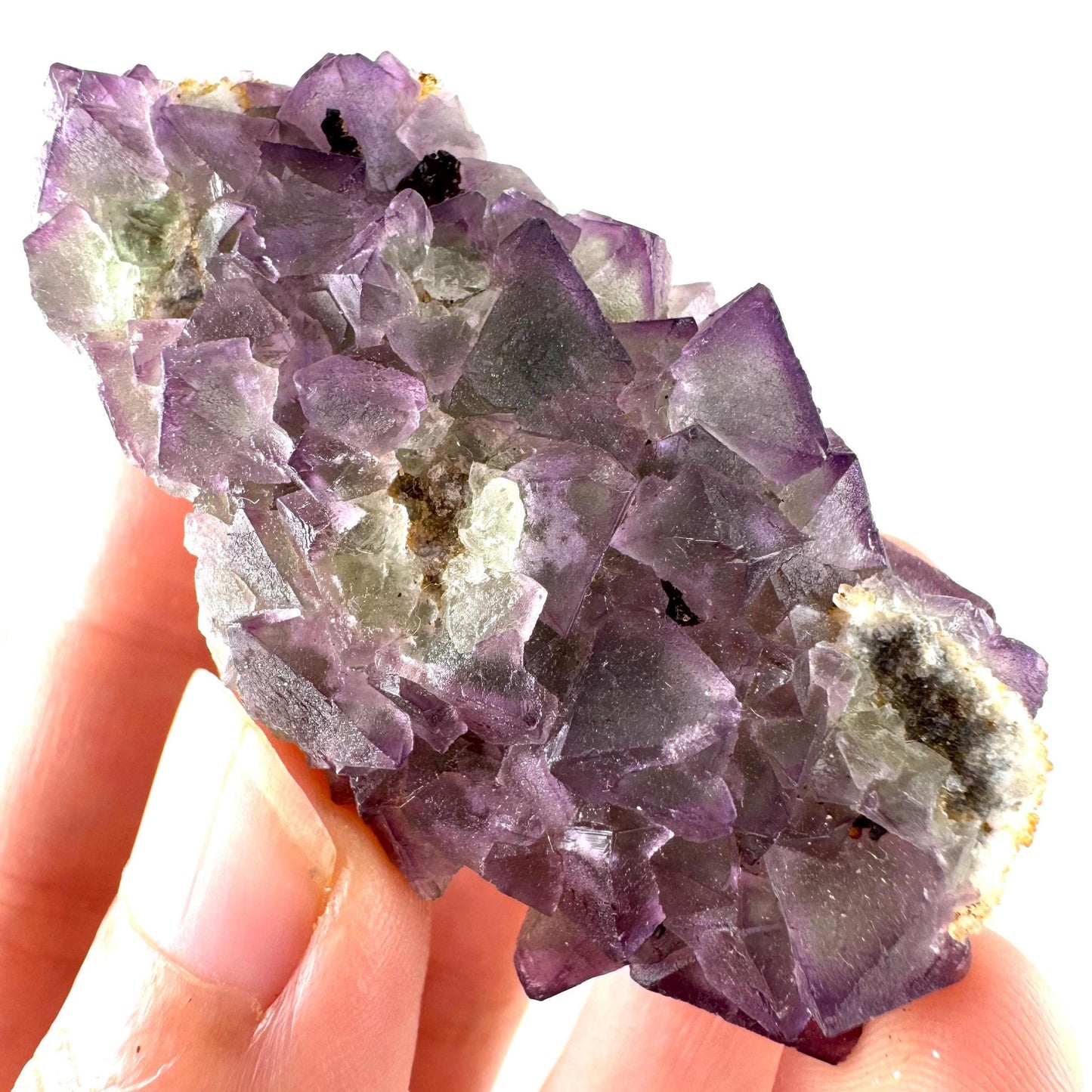 Okorusu Fluorite (Namibia) | purple fluorite cluster, raw fluorite crystal, mineral specimen