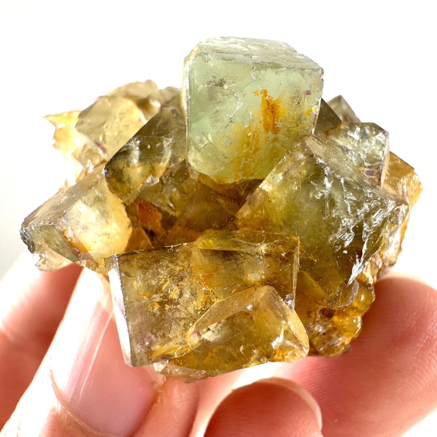 Okorusu Fluorite (Namibia) | green fluorite cluster, raw fluorite crystal, mineral specimen