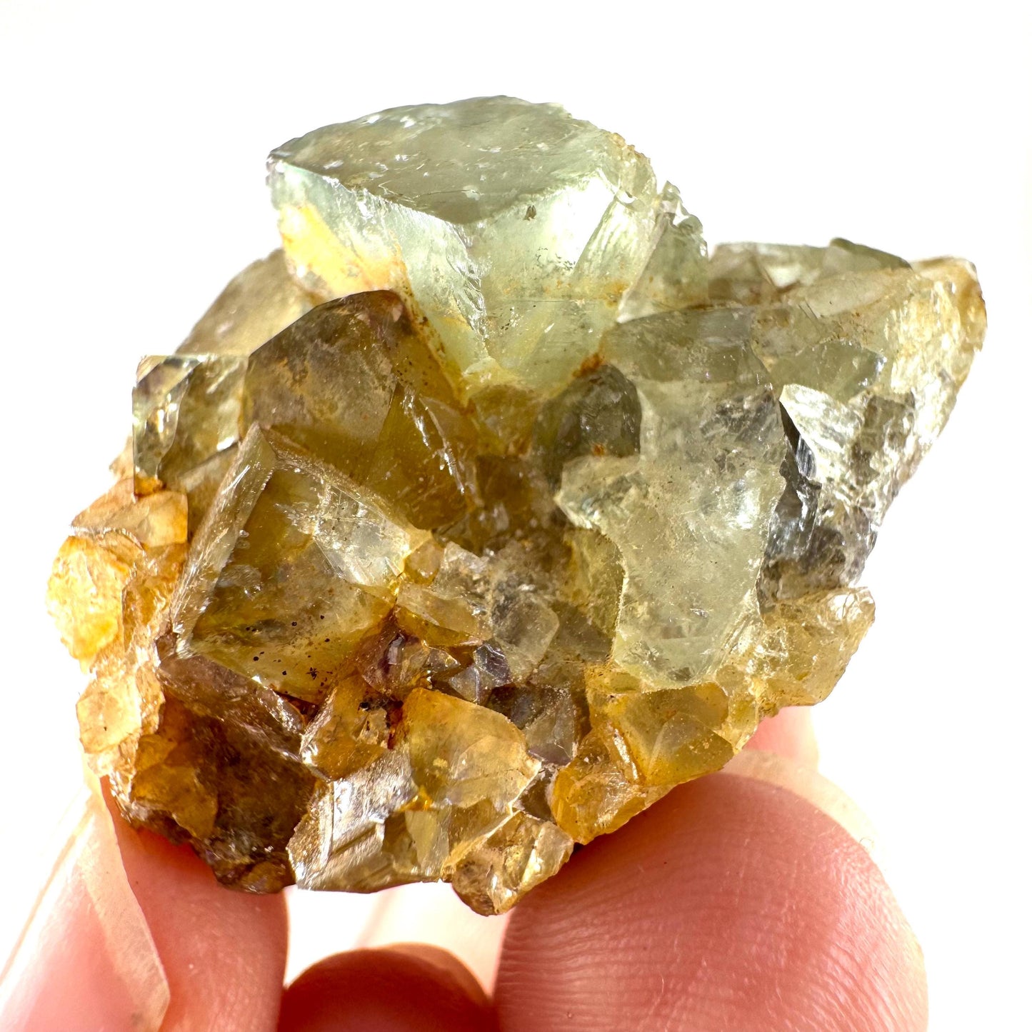 Okorusu Fluorite (Namibia) | green fluorite cluster, raw fluorite crystal, mineral specimen