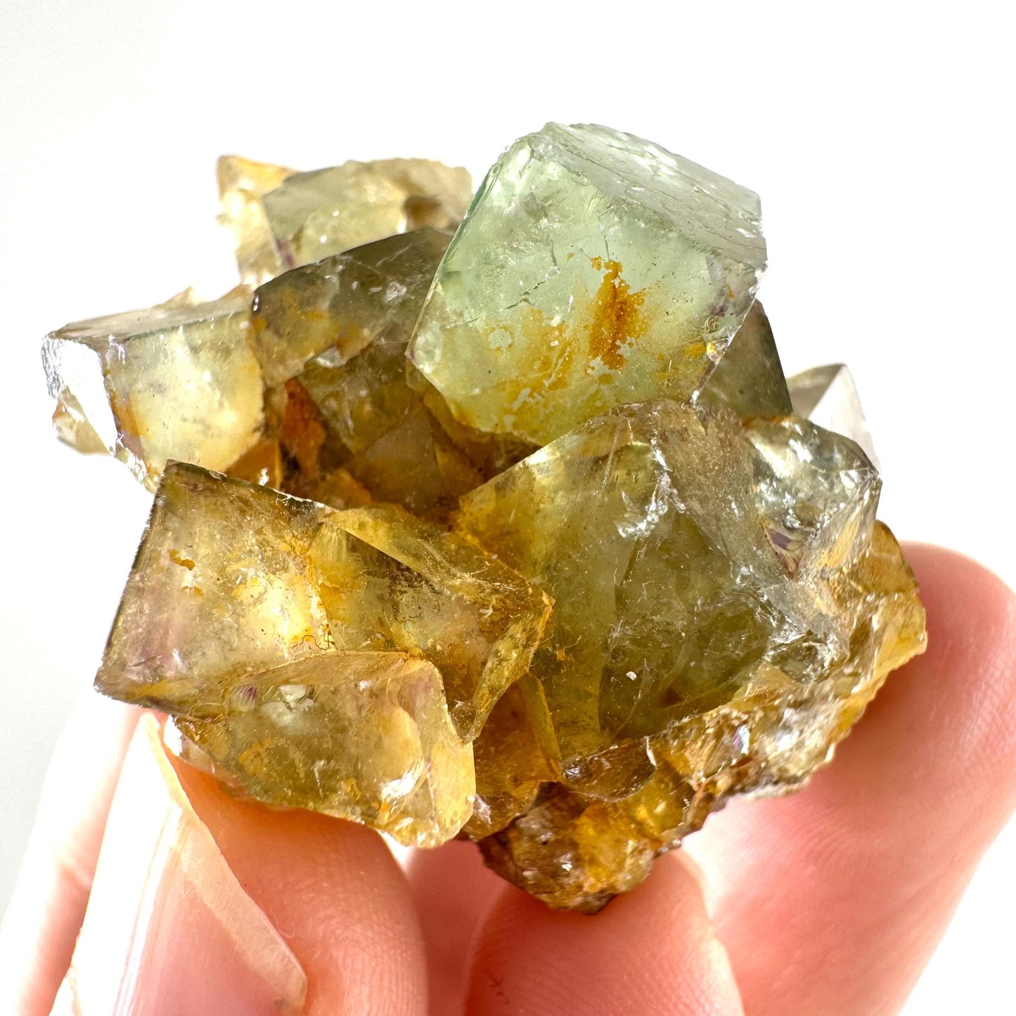 Okorusu Fluorite (Namibia) | green fluorite cluster, raw fluorite crystal, mineral specimen