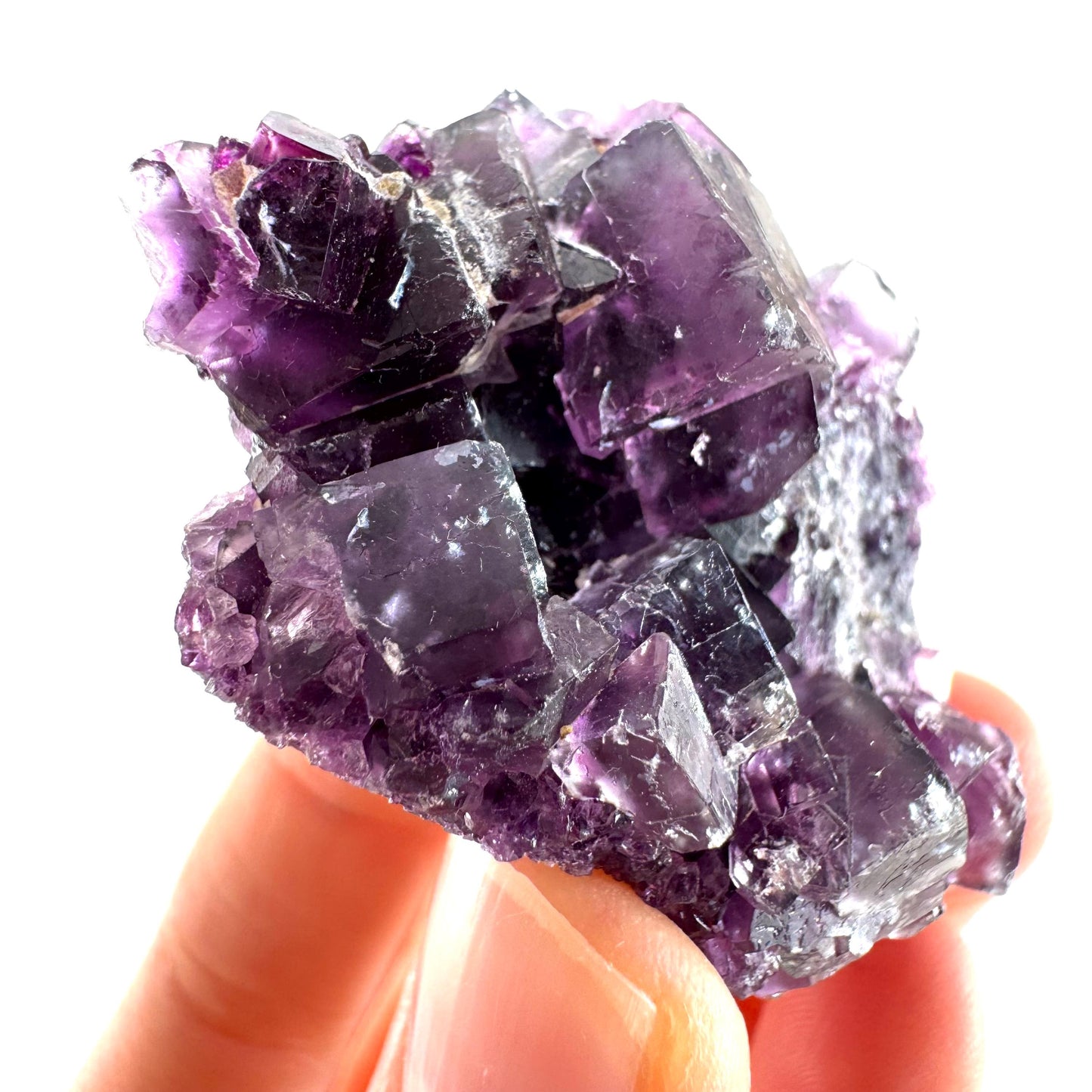 Okorusu Fluorite (Namibia) | purple fluorite cluster, raw fluorite crystal, mineral specimen
