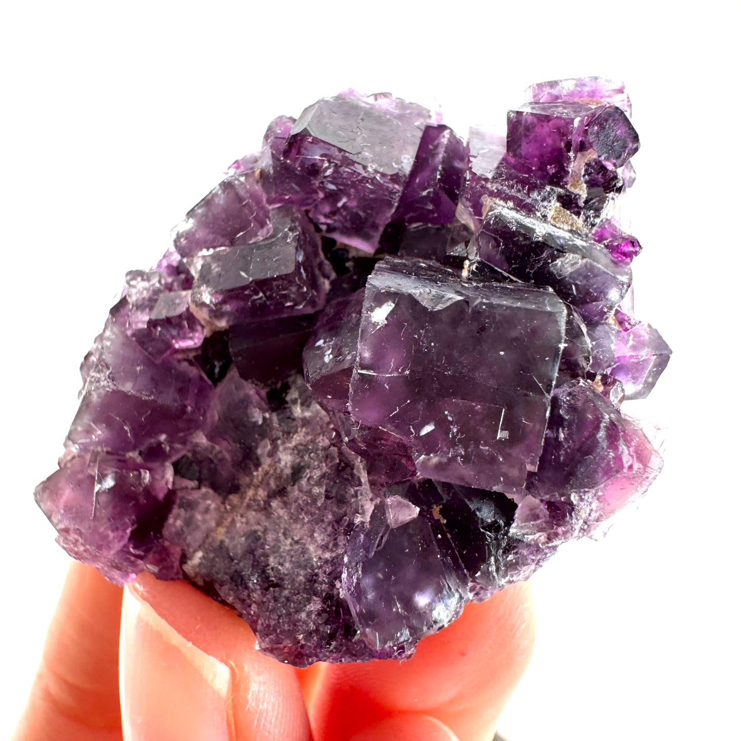 Okorusu Fluorite (Namibia) | purple fluorite cluster, raw fluorite crystal, mineral specimen