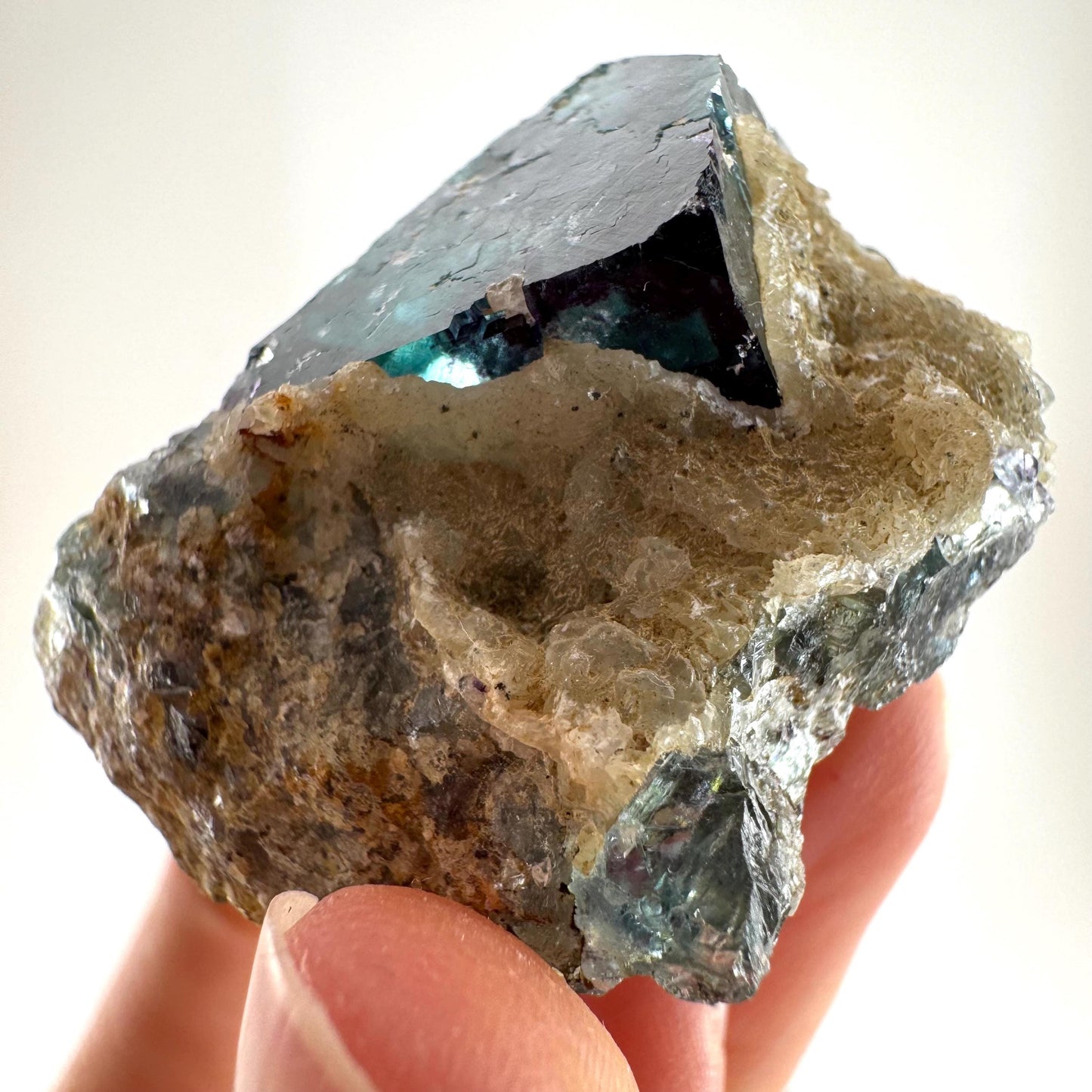 Okorusu Fluorite (Namibia) | green-blue fluorite cluster, raw fluorite crystal, mineral specimen