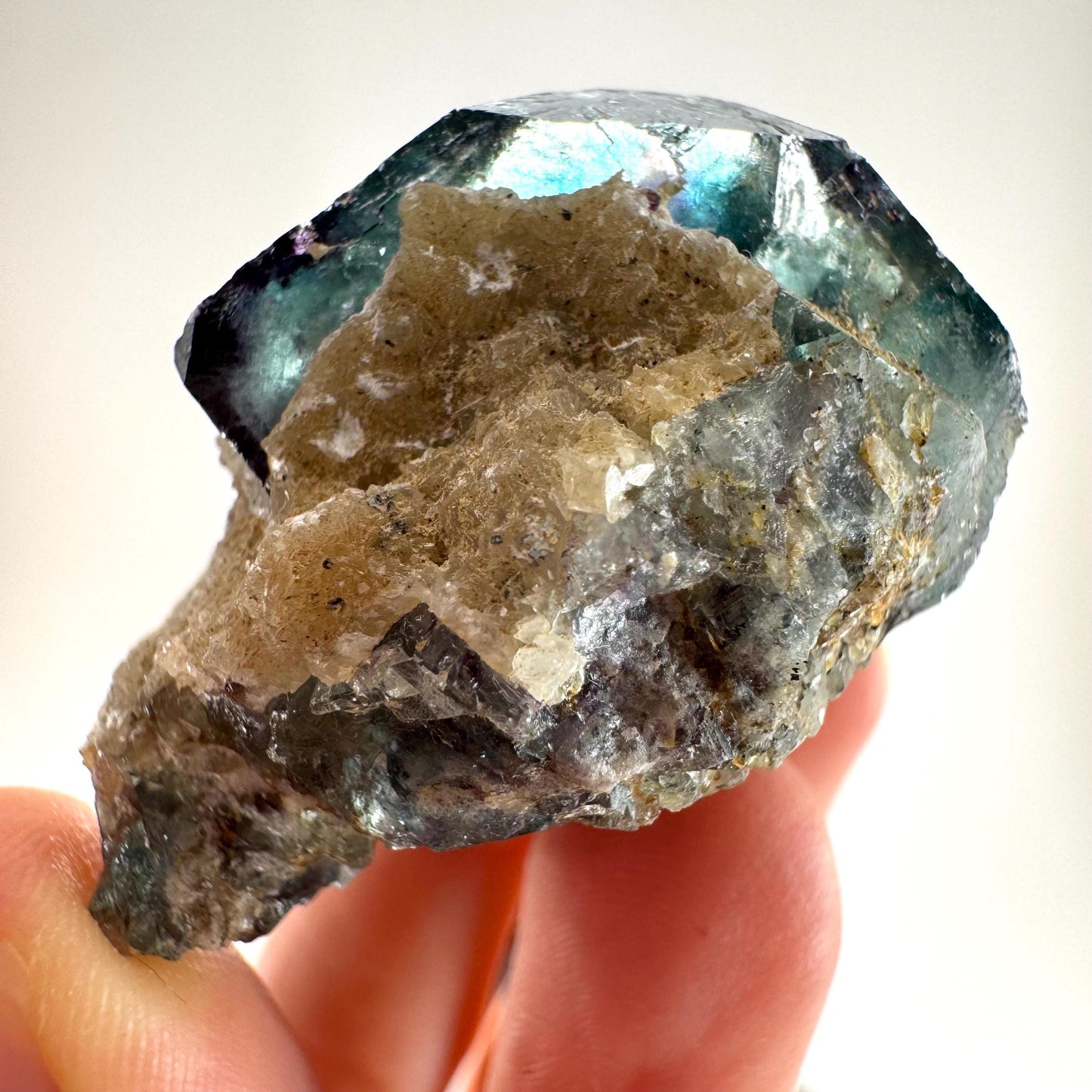 Okorusu Fluorite (Namibia) | green-blue fluorite cluster, raw fluorite crystal, mineral specimen