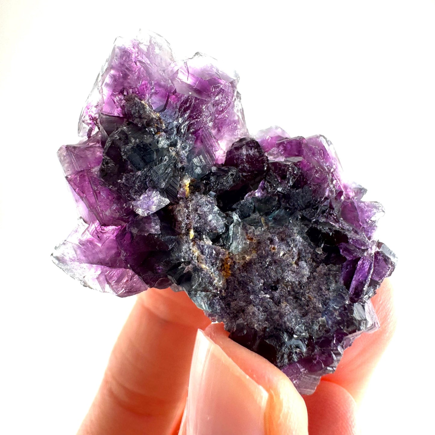 Okorusu Fluorite (Namibia) | purple fluorite cluster, raw fluorite crystal, mineral specimen