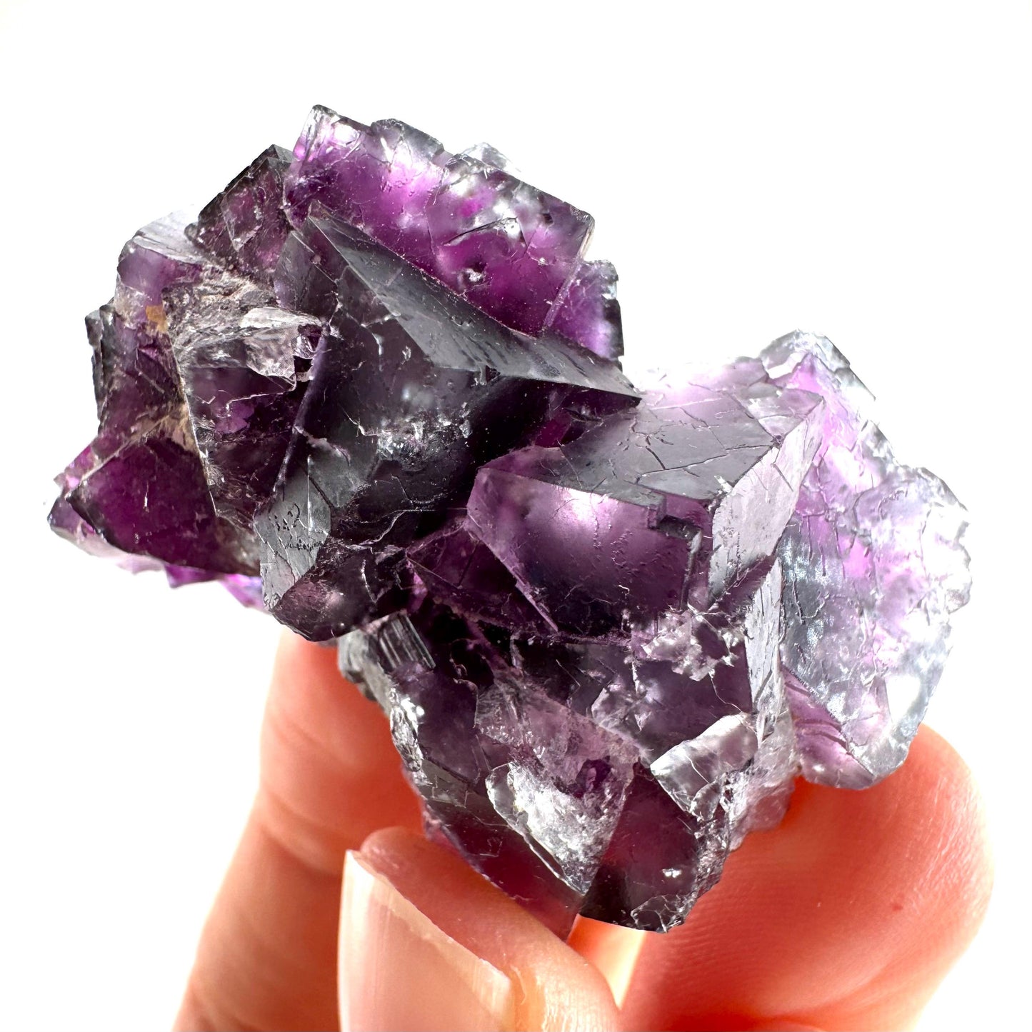 Okorusu Fluorite (Namibia) | purple fluorite cluster, raw fluorite crystal, mineral specimen