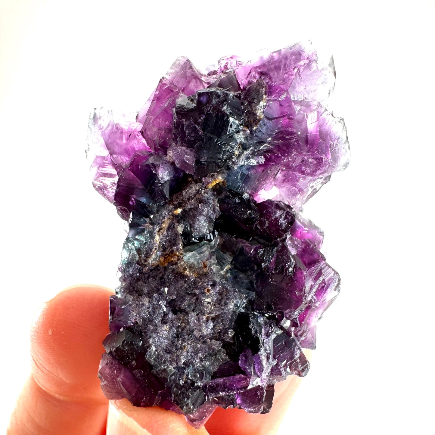 Okorusu Fluorite (Namibia) | purple fluorite cluster, raw fluorite crystal, mineral specimen