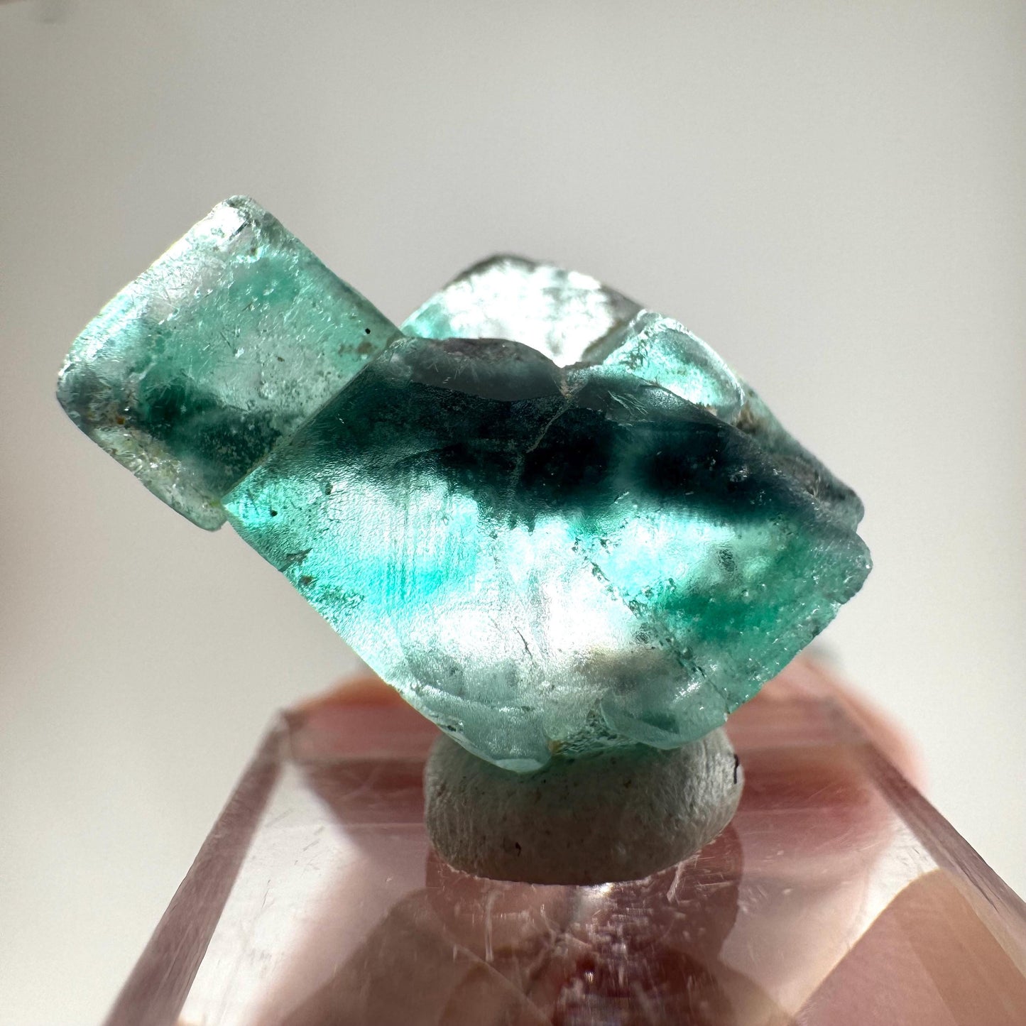 Okorusu Fluorite (Namibia) | green-blue fluorite cluster, raw fluorite crystal, mineral specimen