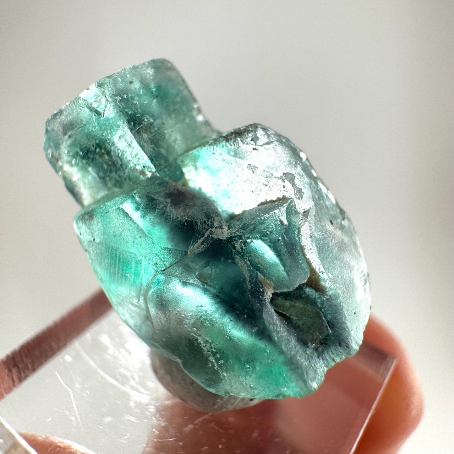 Okorusu Fluorite (Namibia) | green-blue fluorite cluster, raw fluorite crystal, mineral specimen