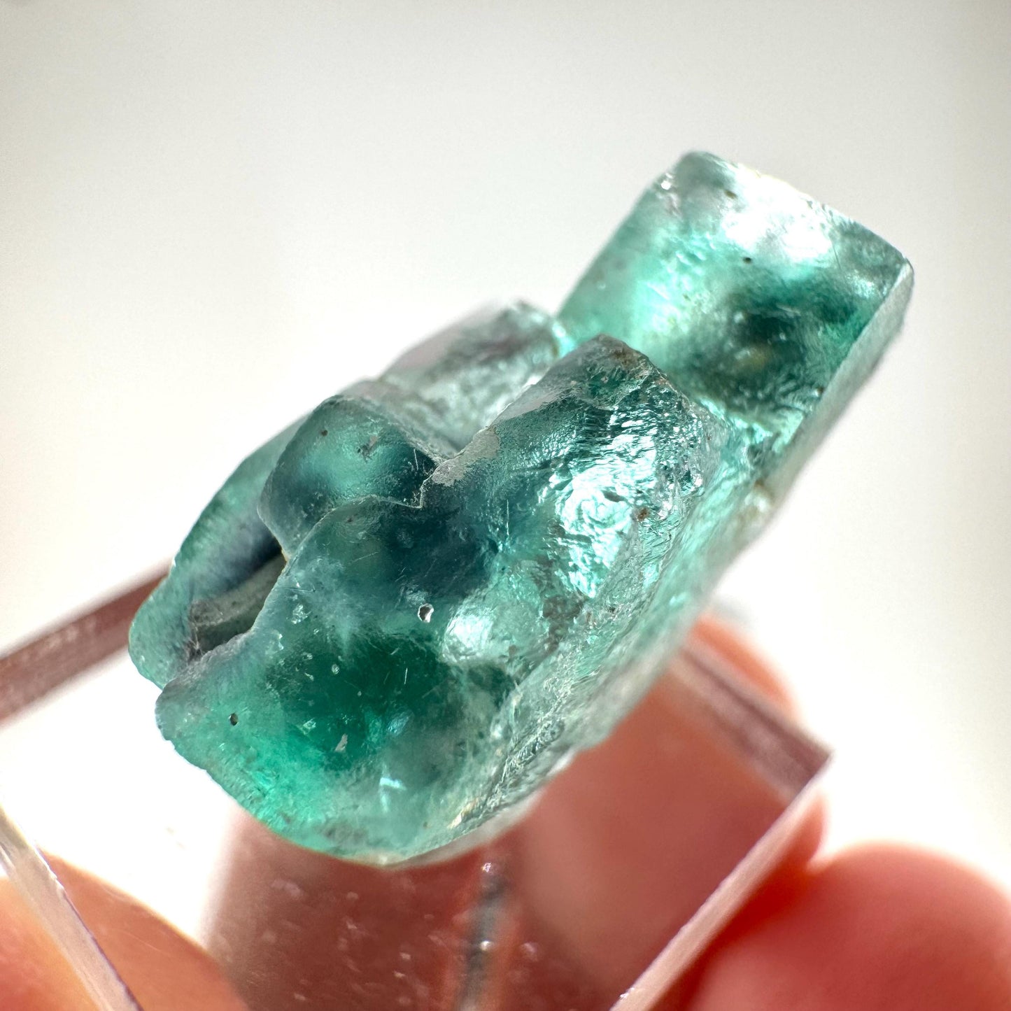 Okorusu Fluorite (Namibia) | green-blue fluorite cluster, raw fluorite crystal, mineral specimen