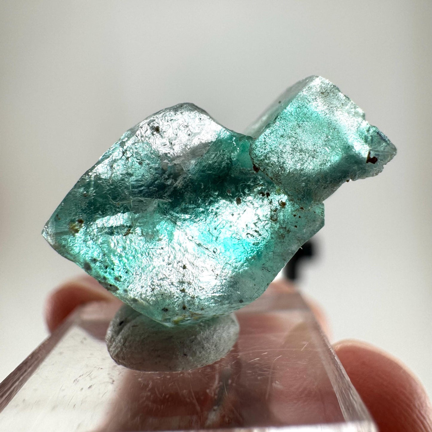 Okorusu Fluorite (Namibia) | green-blue fluorite cluster, raw fluorite crystal, mineral specimen