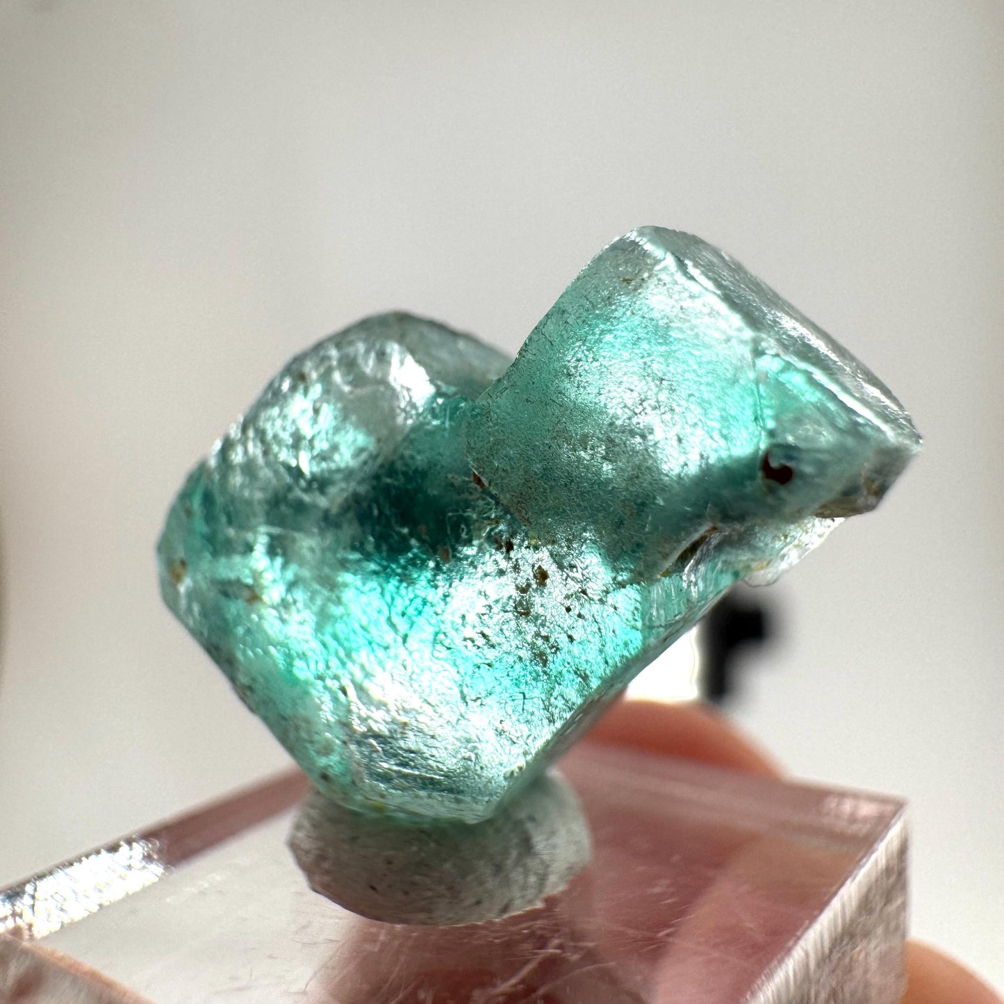 Okorusu Fluorite (Namibia) | green-blue fluorite cluster, raw fluorite crystal, mineral specimen