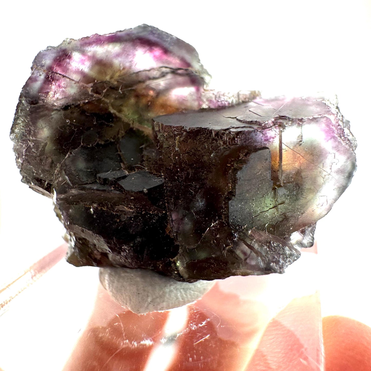 Okorusu Fluorite (Namibia) | purple fluorite cluster, raw fluorite crystal, mineral specimen
