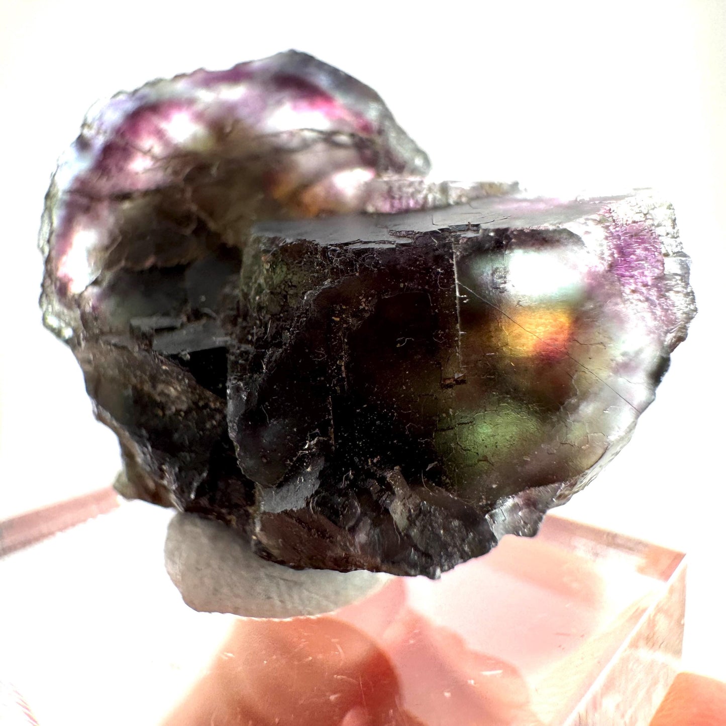 Okorusu Fluorite (Namibia) | purple fluorite cluster, raw fluorite crystal, mineral specimen