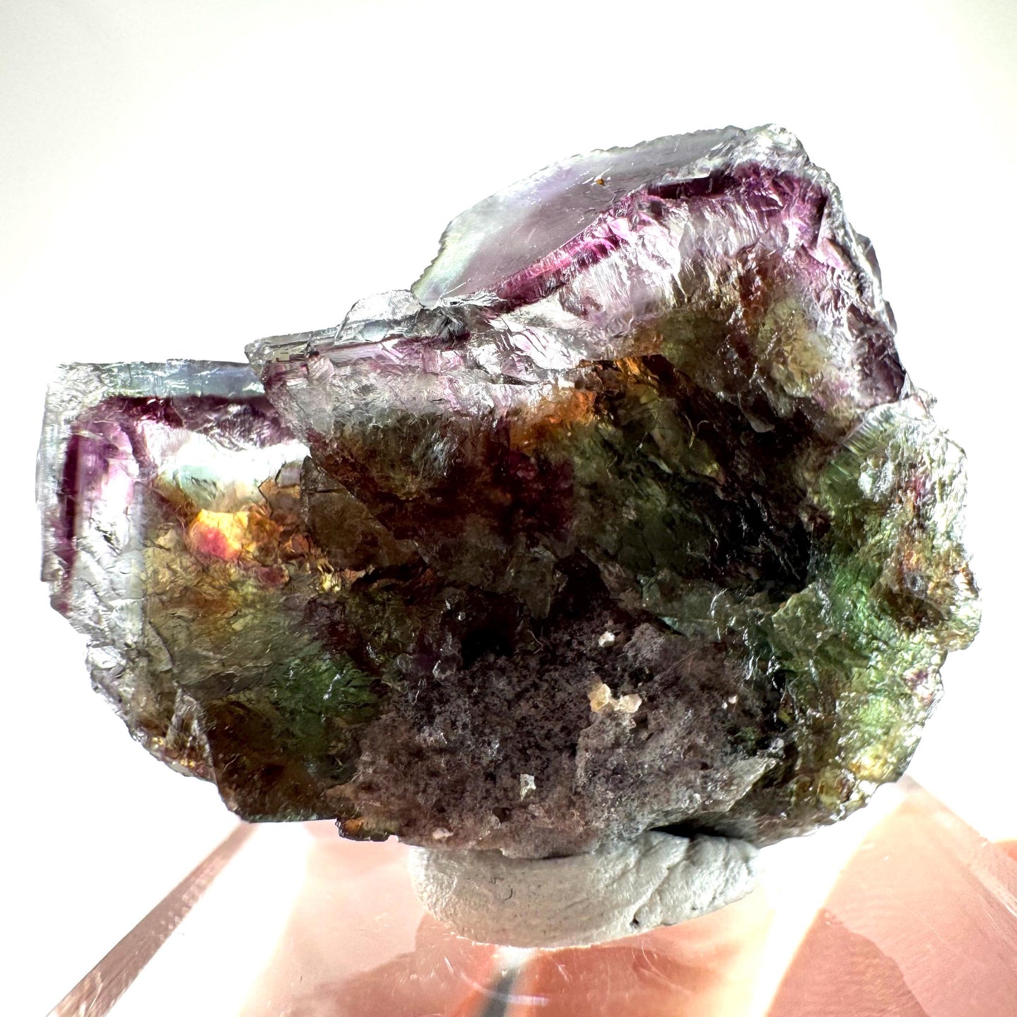 Okorusu Fluorite (Namibia) | purple fluorite cluster, raw fluorite crystal, mineral specimen