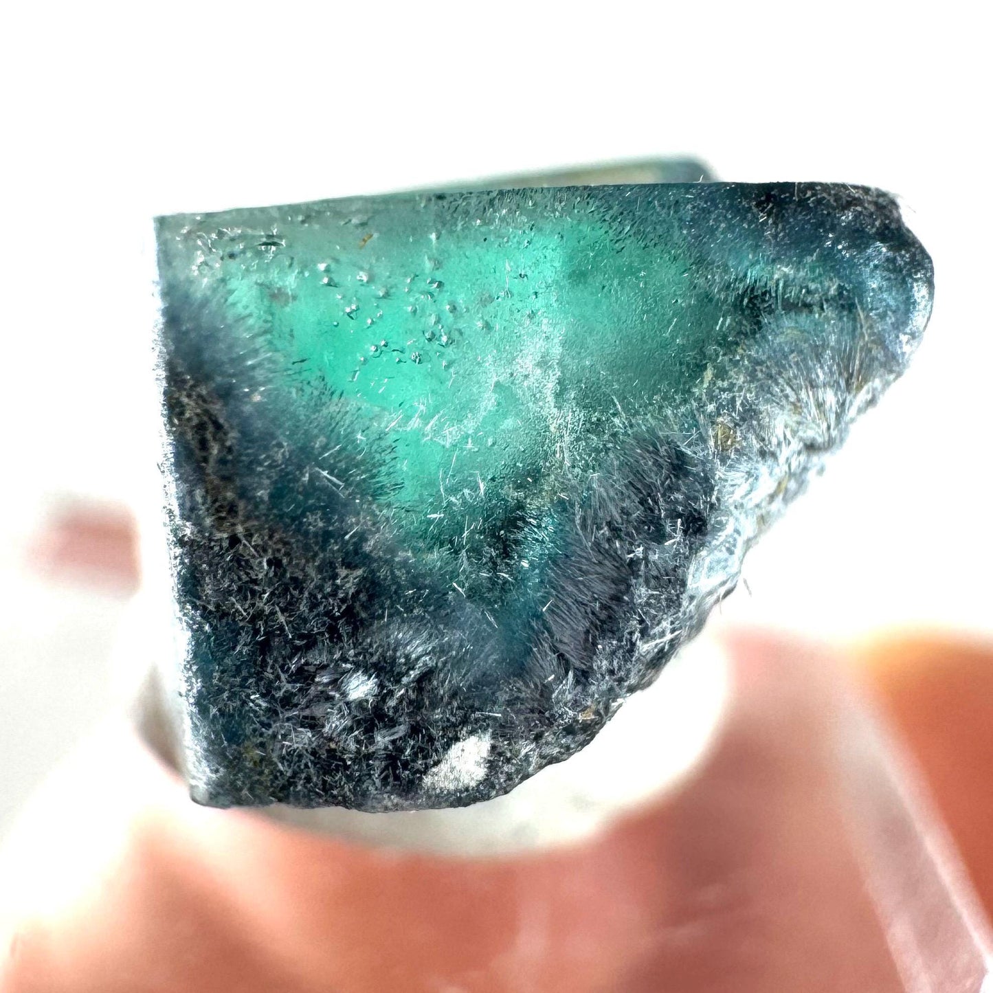 Okorusu Fluorite (Namibia) | green-blue fluorite cluster, raw fluorite crystal, mineral specimen