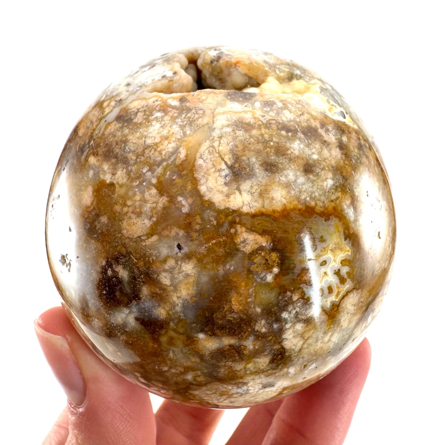Druzy Jasper sphere | crystal ball, ocean jasper, polished druzy jasper, ocean jasper ball, polished crystal orb