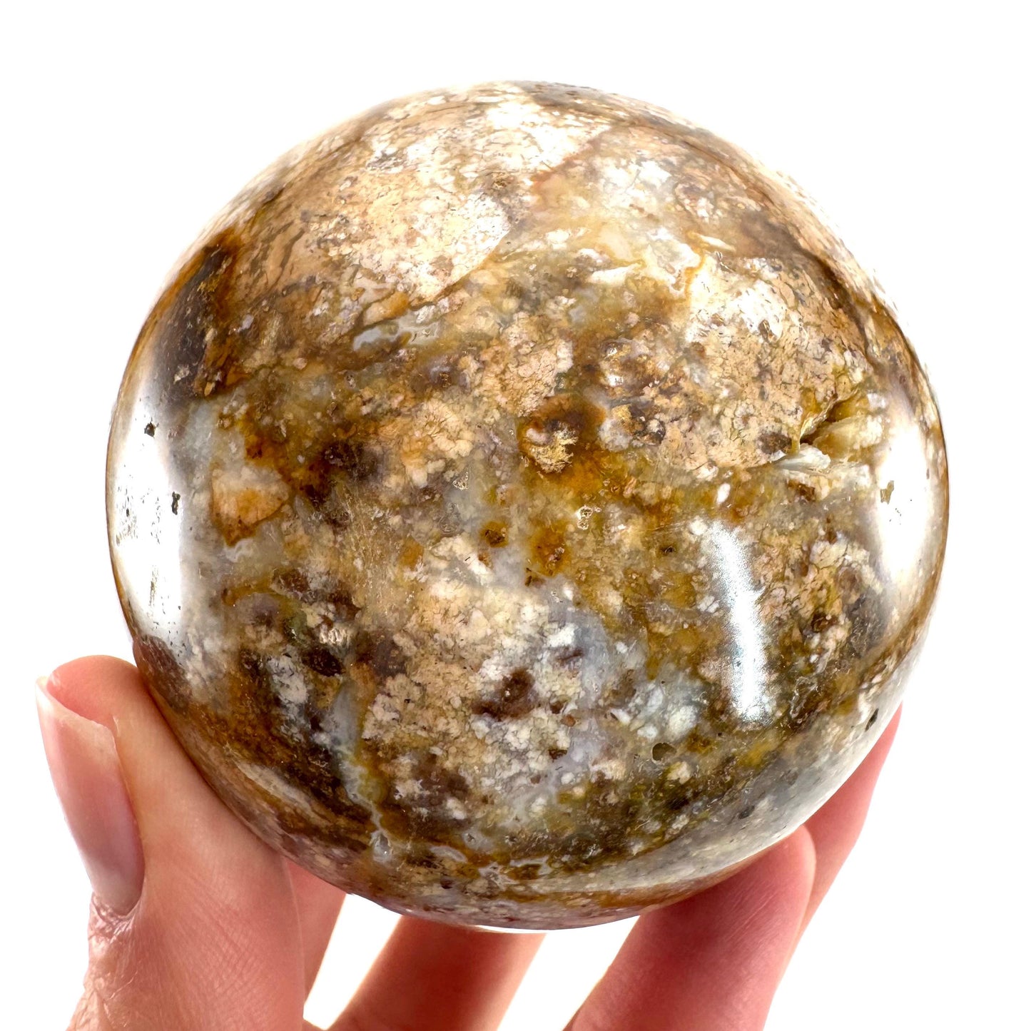 Druzy Jasper sphere | crystal ball, ocean jasper, polished druzy jasper, ocean jasper ball, polished crystal orb