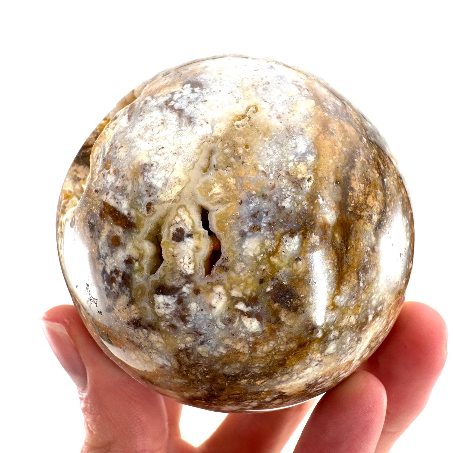 Druzy Jasper sphere | crystal ball, ocean jasper, polished druzy jasper, ocean jasper ball, polished crystal orb