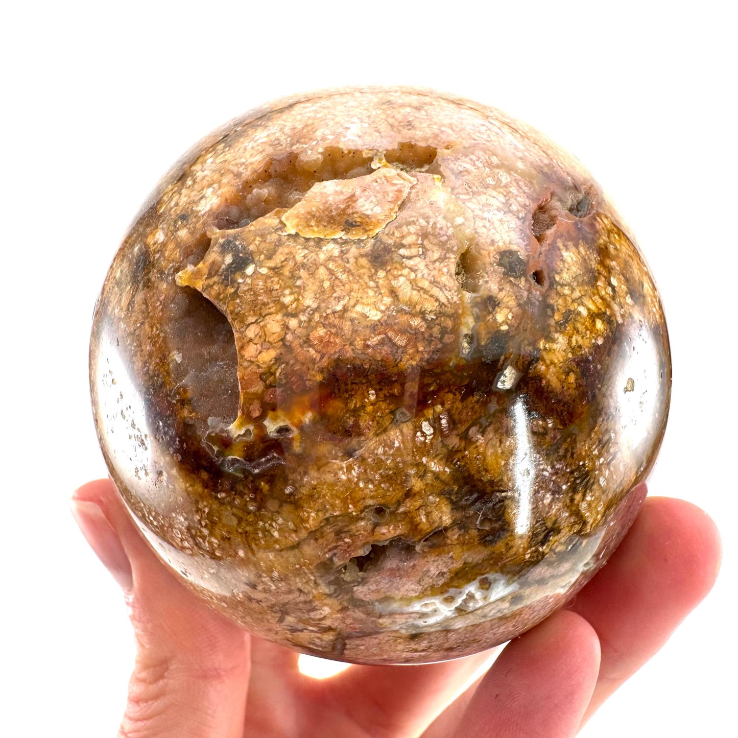 Druzy Jasper sphere | crystal ball, ocean jasper, polished druzy jasper, ocean jasper ball, polished crystal orb