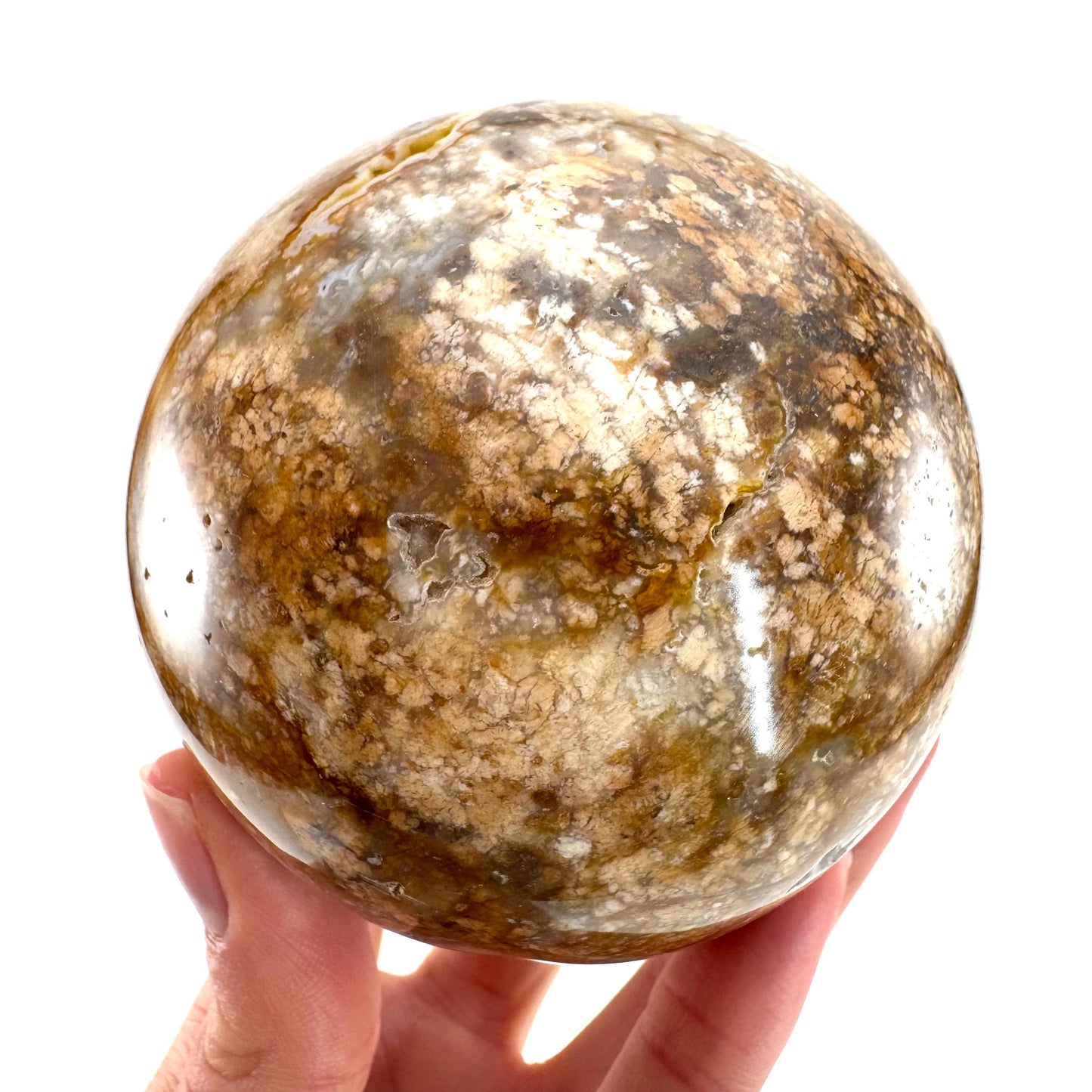 Druzy Jasper sphere | crystal ball, ocean jasper, polished druzy jasper, ocean jasper ball, polished crystal orb