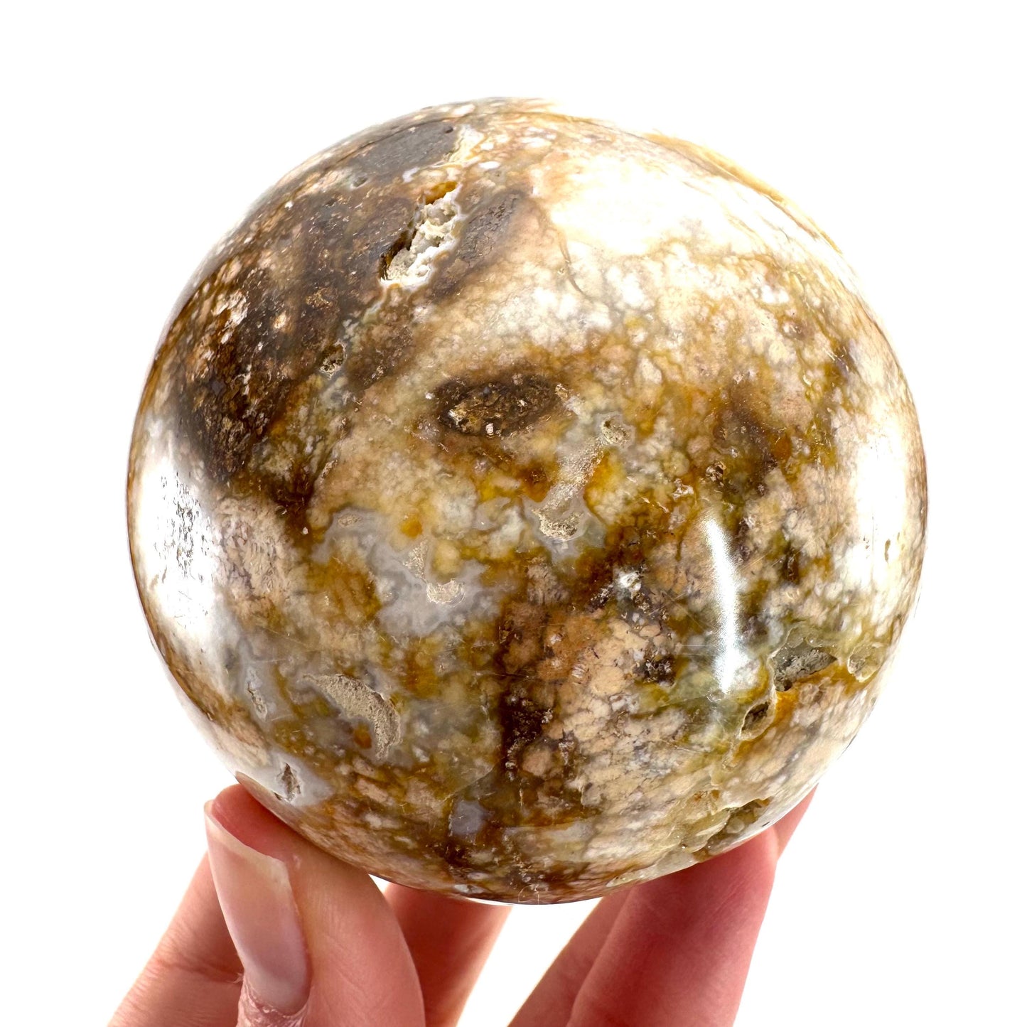 Druzy Jasper sphere | crystal ball, ocean jasper, polished druzy jasper, ocean jasper ball, polished crystal orb