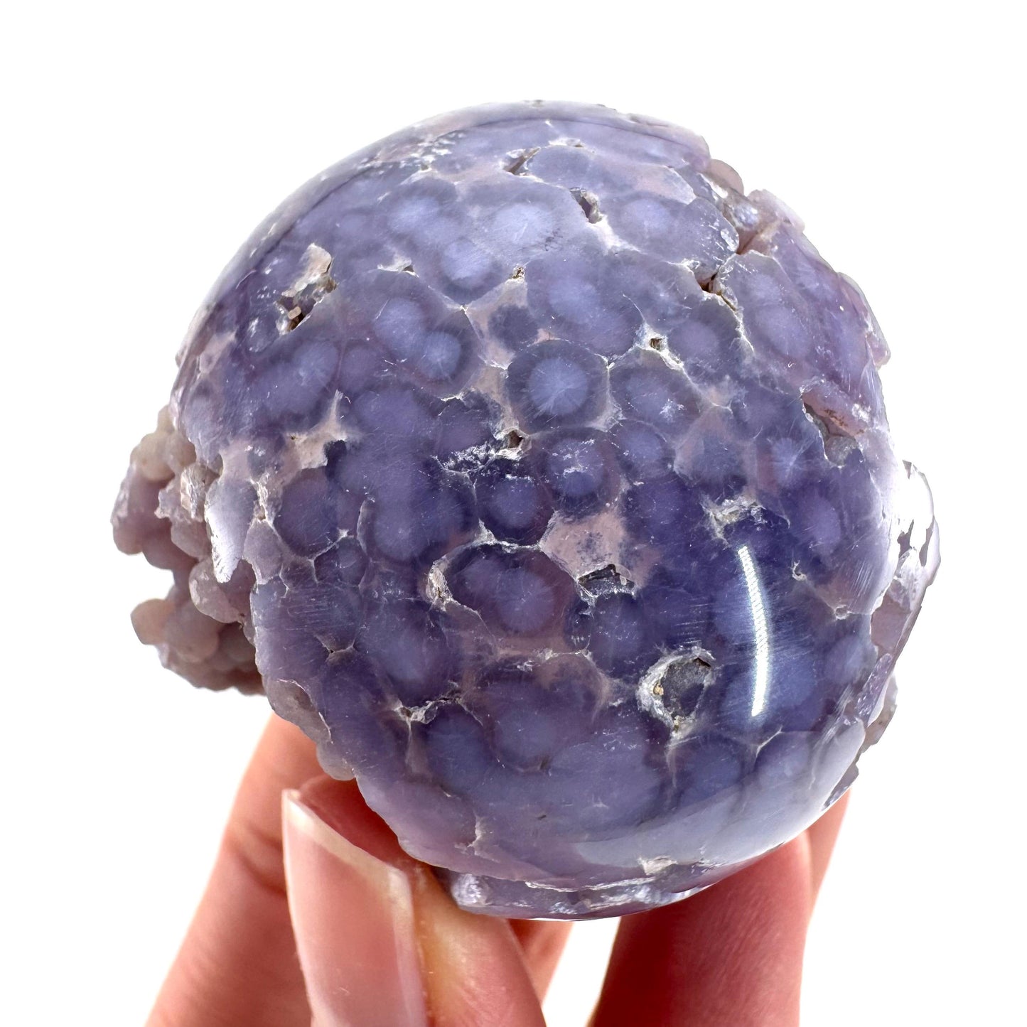 Grape Agate Sphere | purple grape agate crystal ball, grape agate cluster, crystal sphere