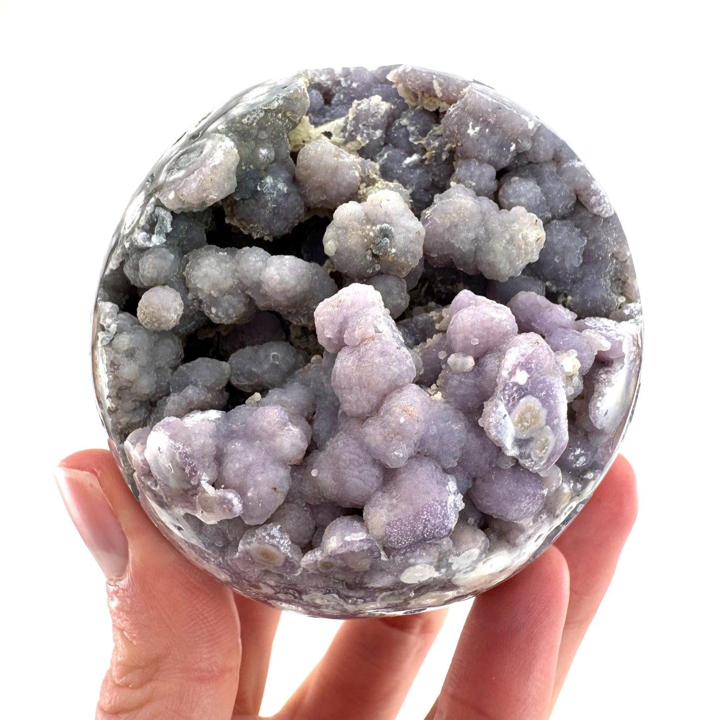 Grape Agate Sphere | purple grape agate crystal ball, grape agate cluster, crystal sphere