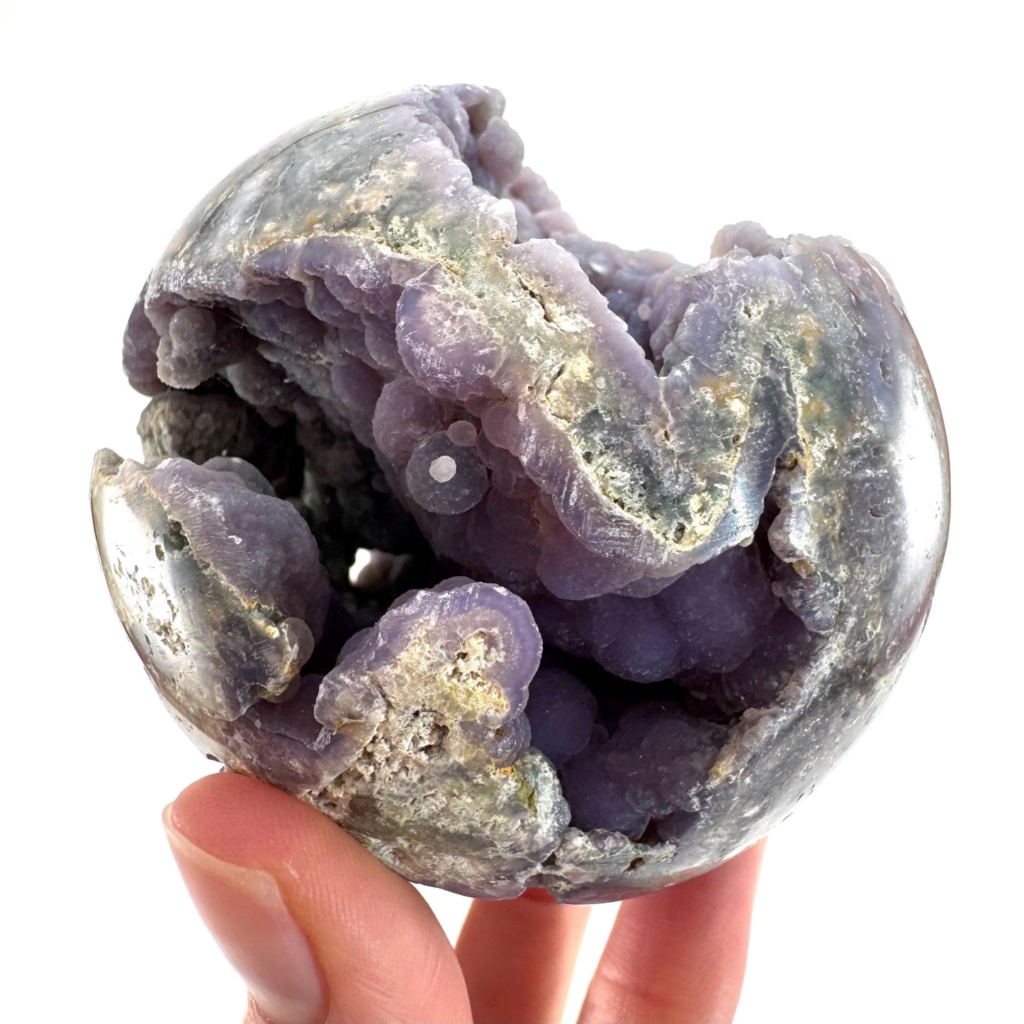 Grape Agate Sphere | purple grape agate crystal ball, grape agate cluster, crystal sphere