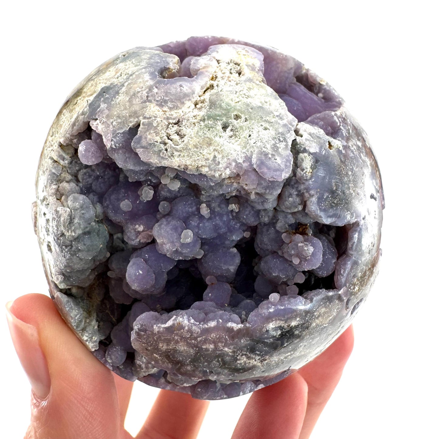 Grape Agate Sphere | purple grape agate crystal ball, grape agate cluster, crystal sphere